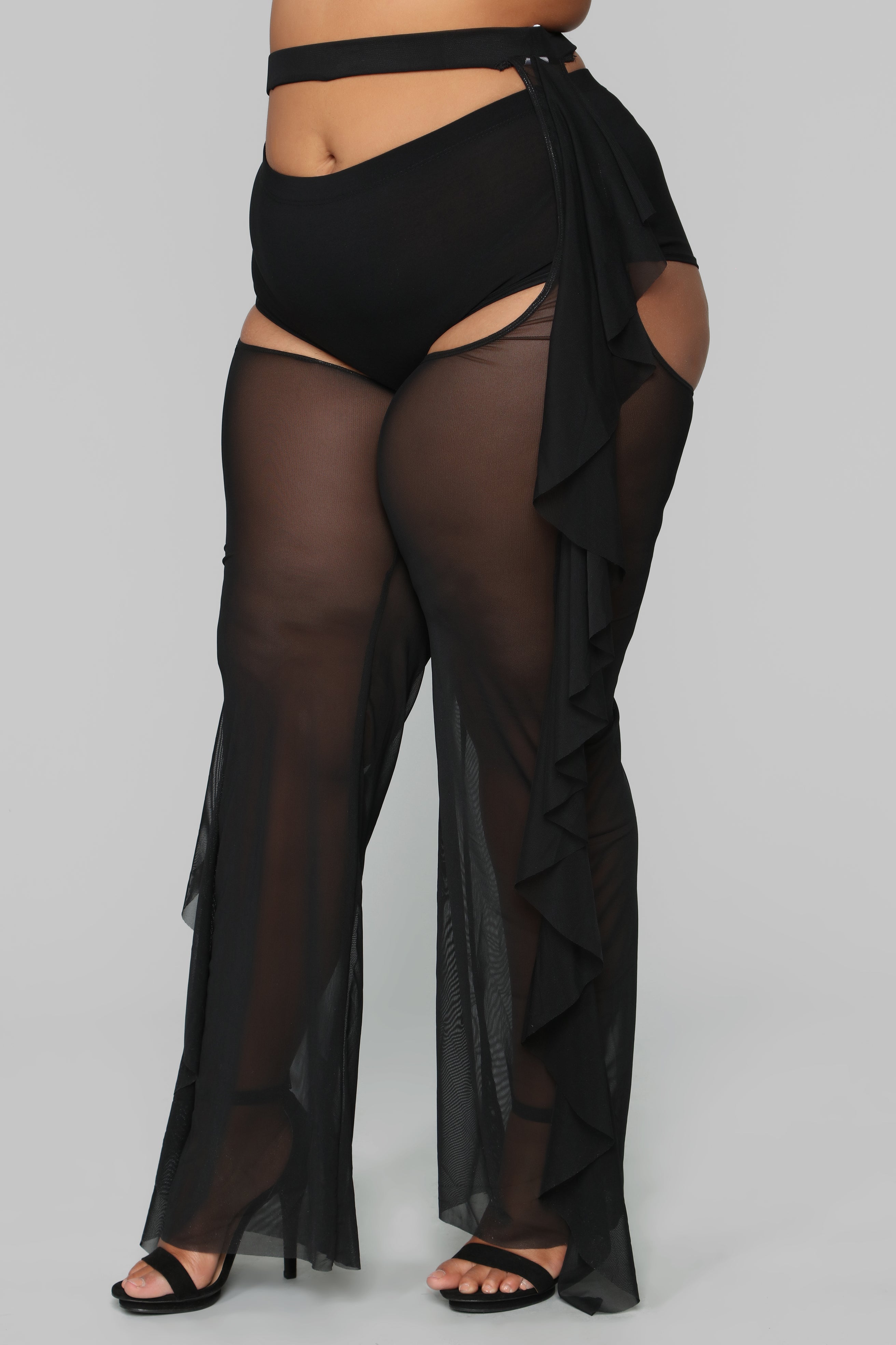 Sunshine See Through Coverup Chaps - Black - Image 12