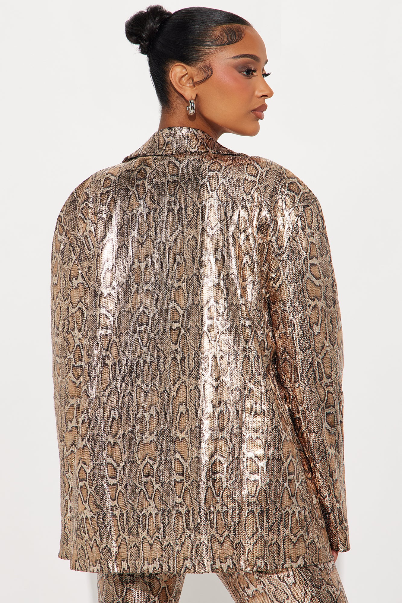 Hard To Get Leopard Sequin Blazer - Taupe/combo - Image 6