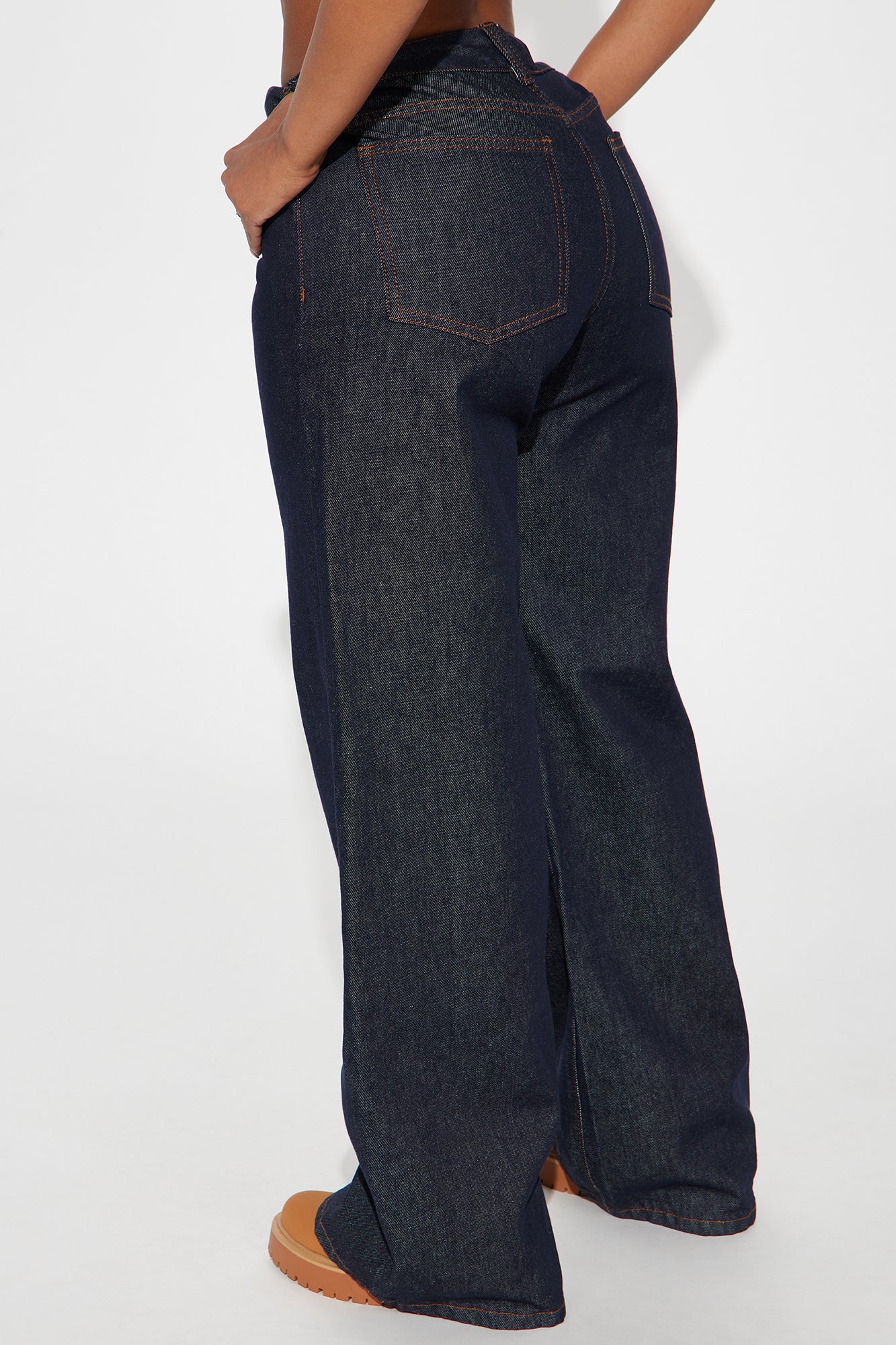 About That Business Wide Leg Jeans - Dark Wash - Image 4