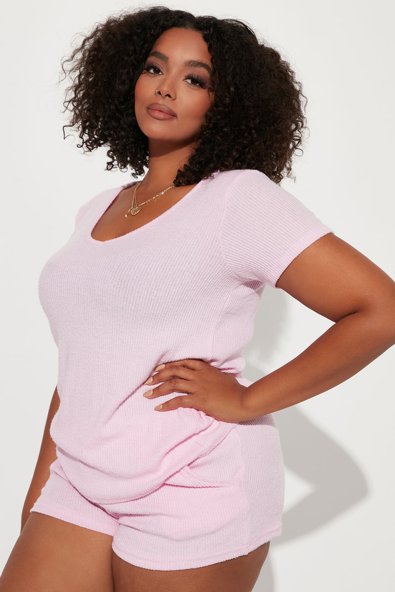 Always Napping PJ Short Set - Pink - Image 5