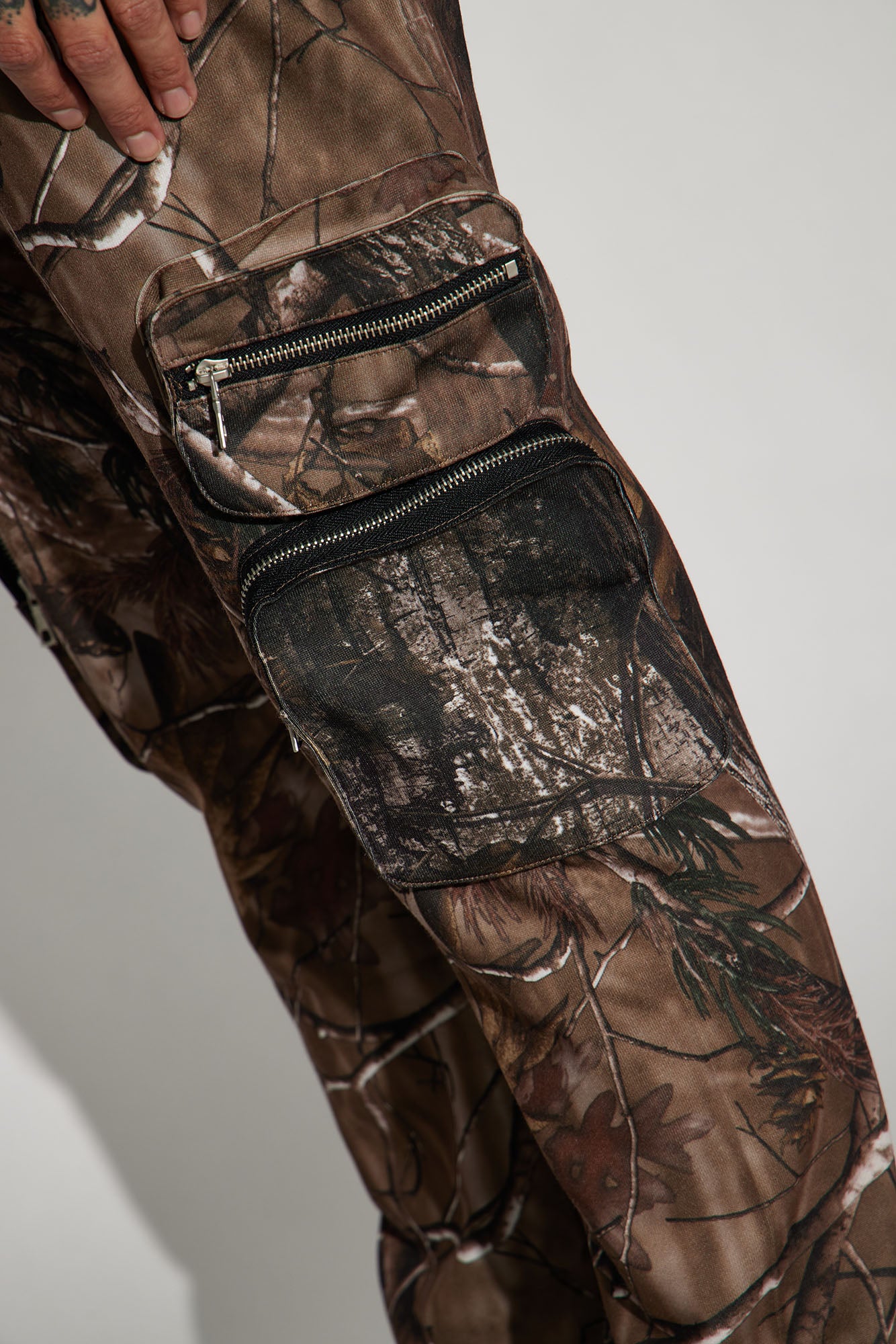 Tree Camo Cargo Flared Sweatpant - Camouflage - Image 3