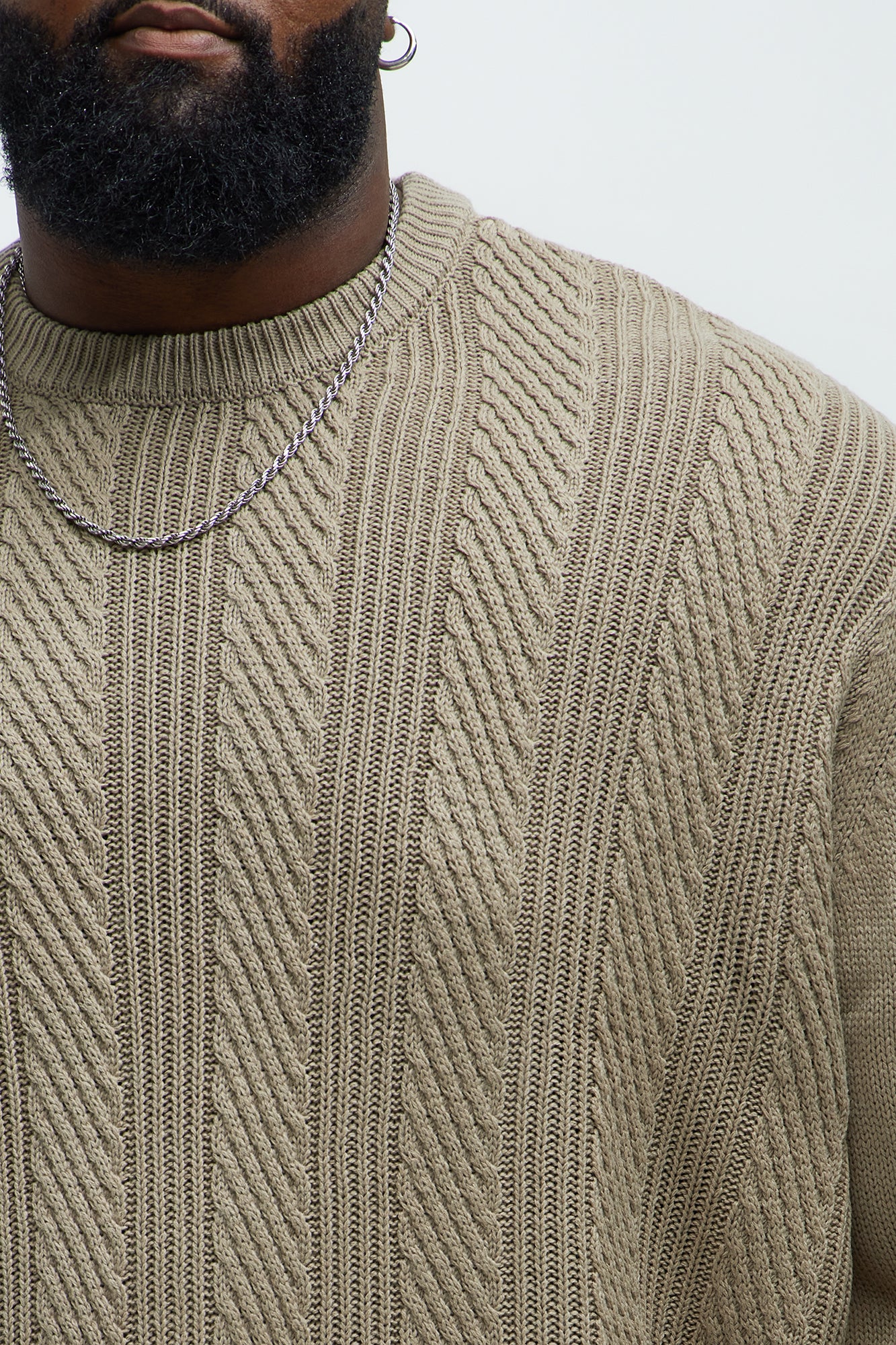All Night Long Crewneck Sweater - Tan - Image 7