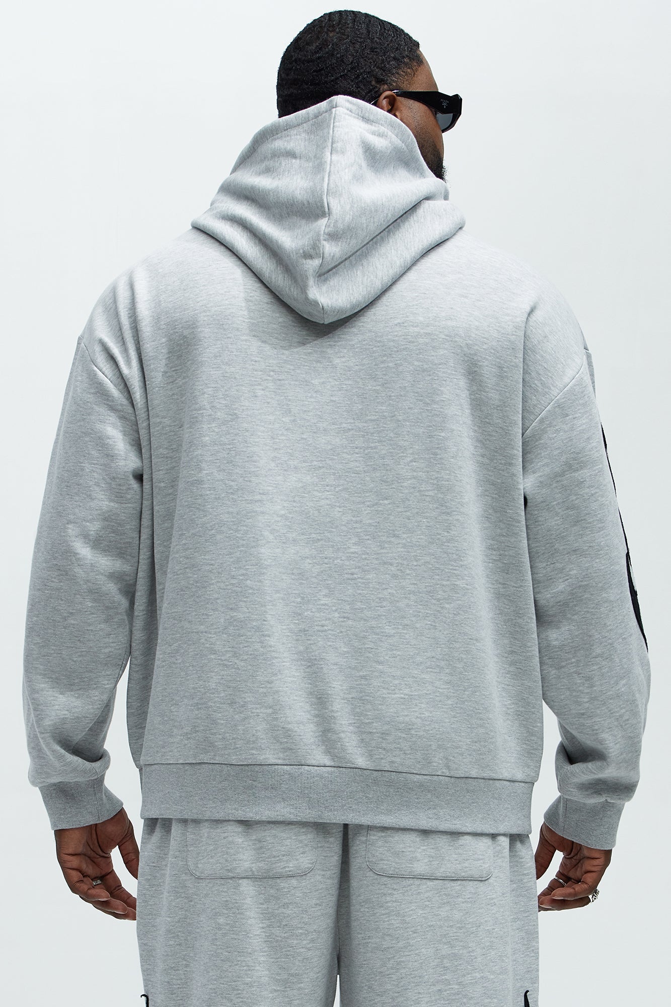 Flame Time Tyson Hoodie - Heather Grey - Image 8