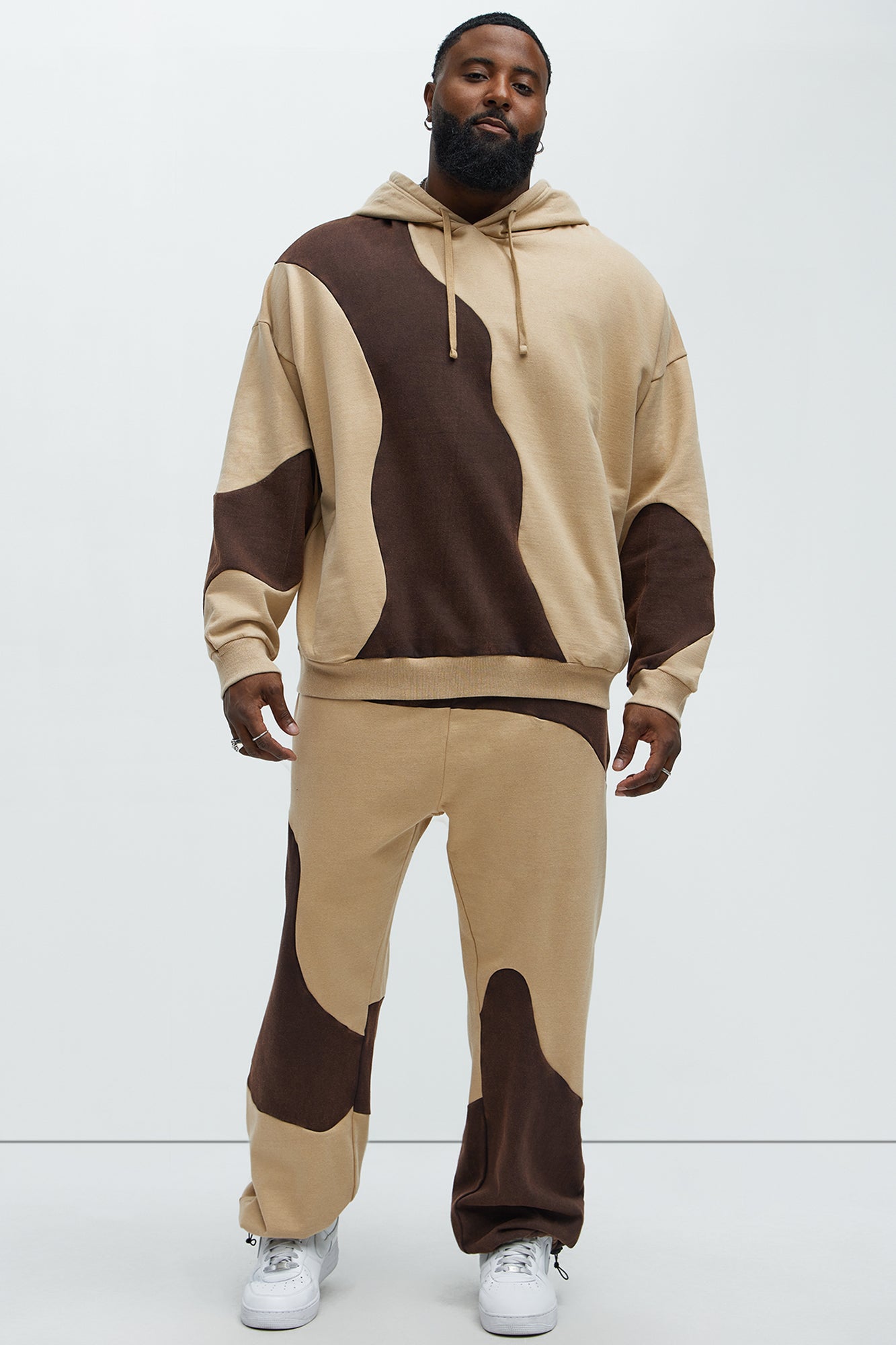 Washed Abstract Hoodie - Brown - Image 6