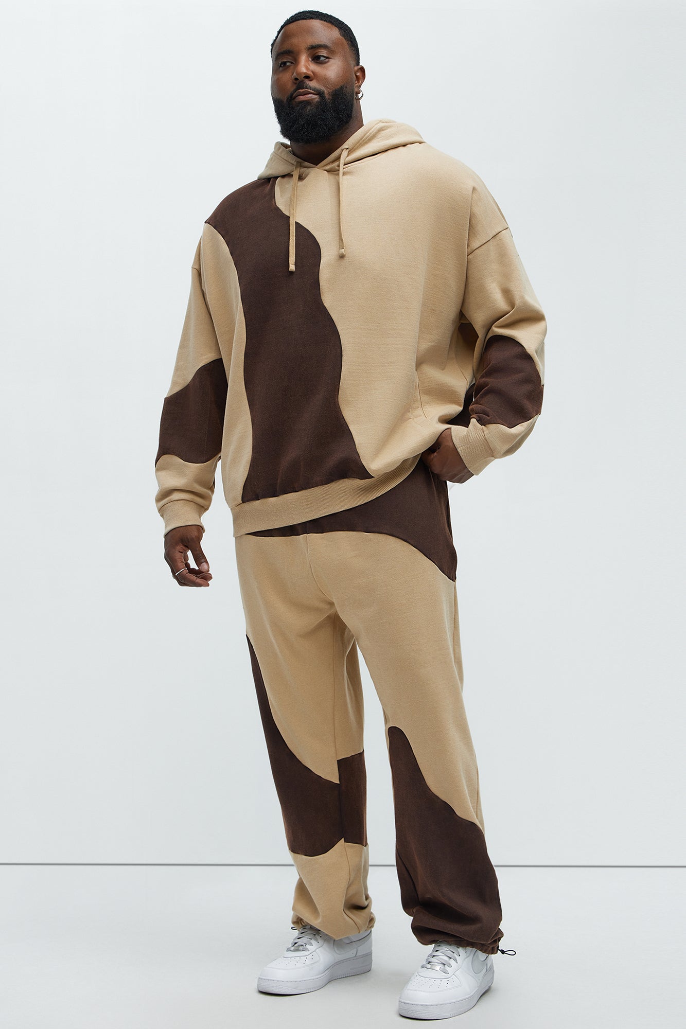 Washed Abstract Jogger - Brown - Image 7