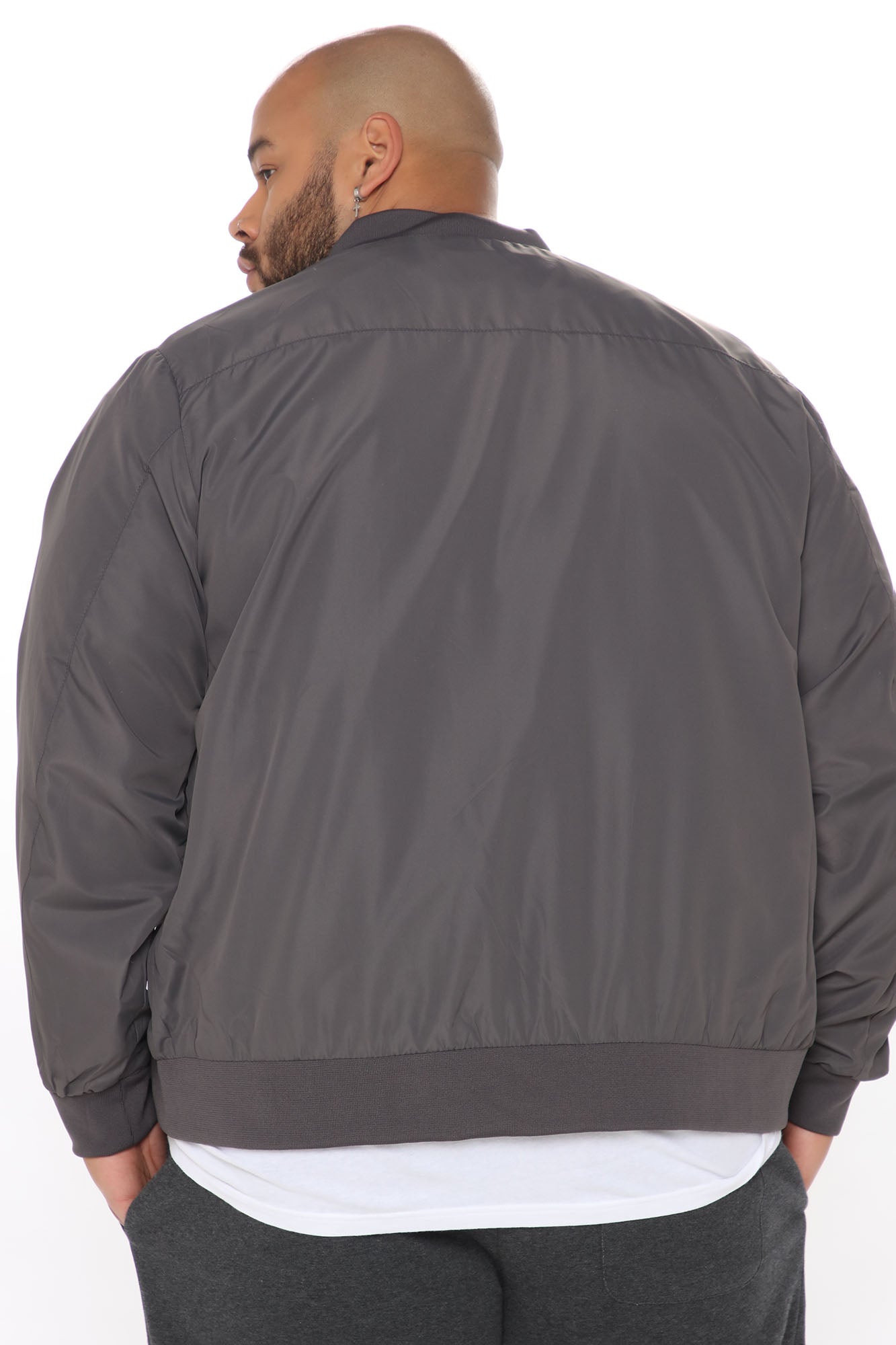 Eddie Bomber Jacket - Charcoal - Image 6