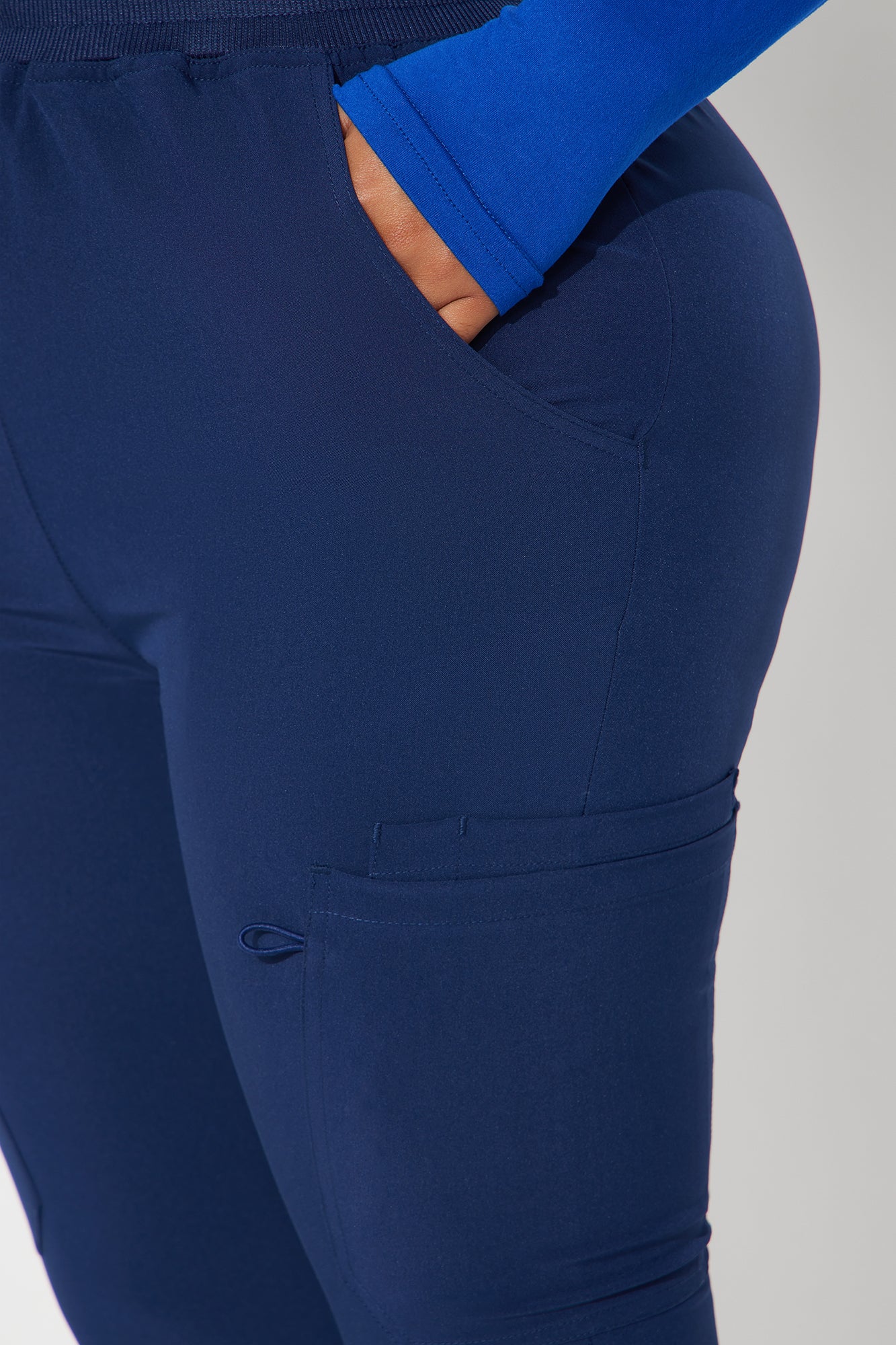 On The Clock Stretch Tapered Uniform Scrub Pants - Navy - Image 3