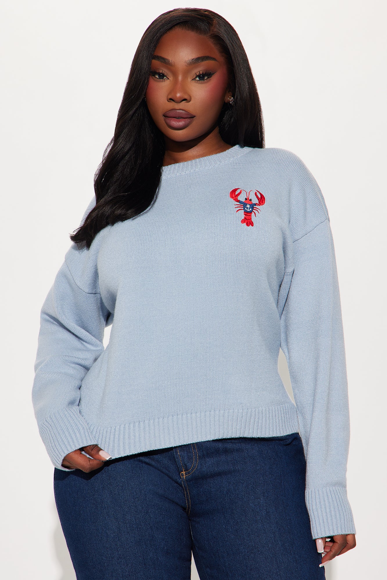 Seaside Lobster Sweater - Blue - Image 5