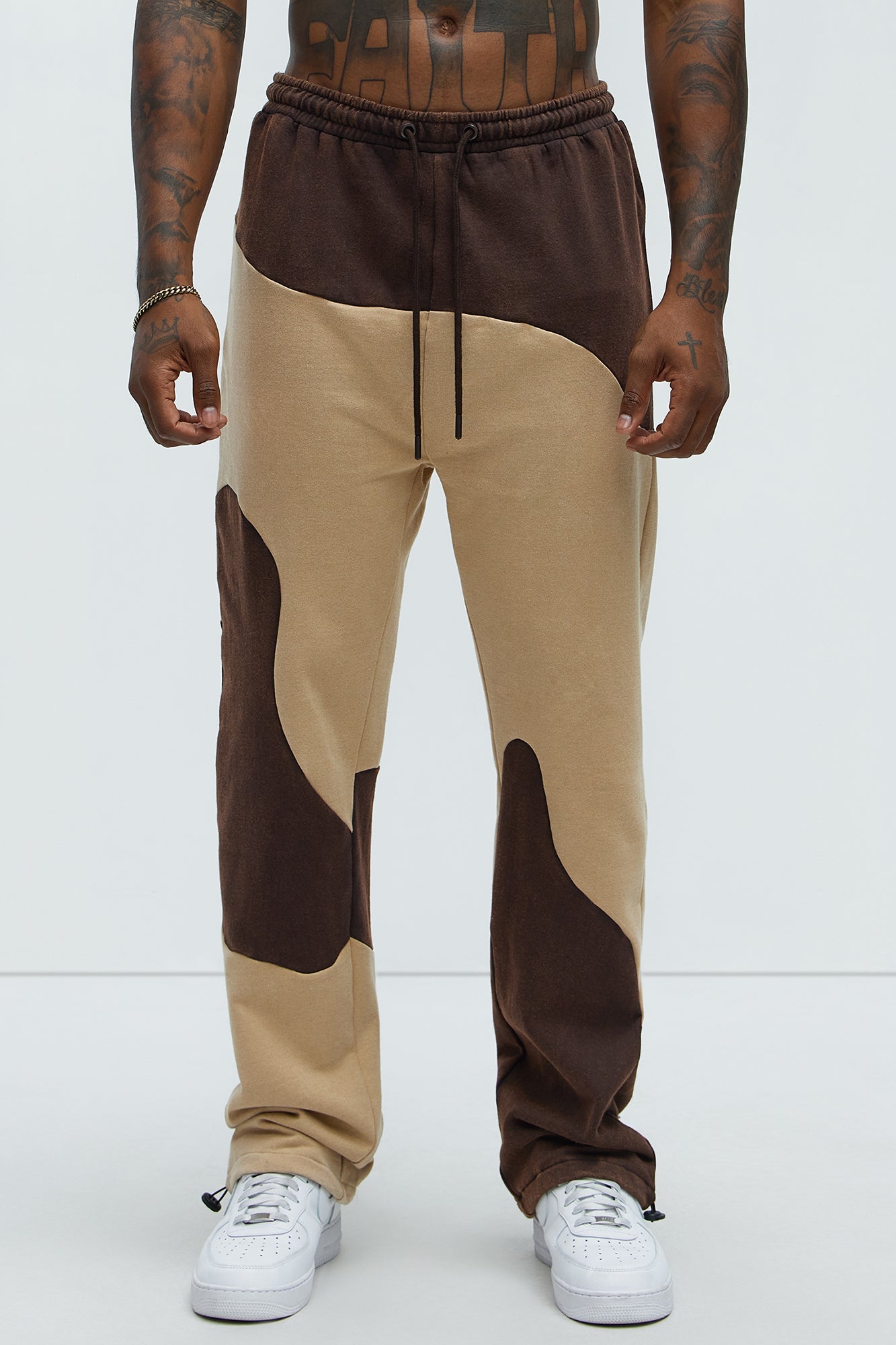 Washed Abstract Jogger - Brown - Image 3