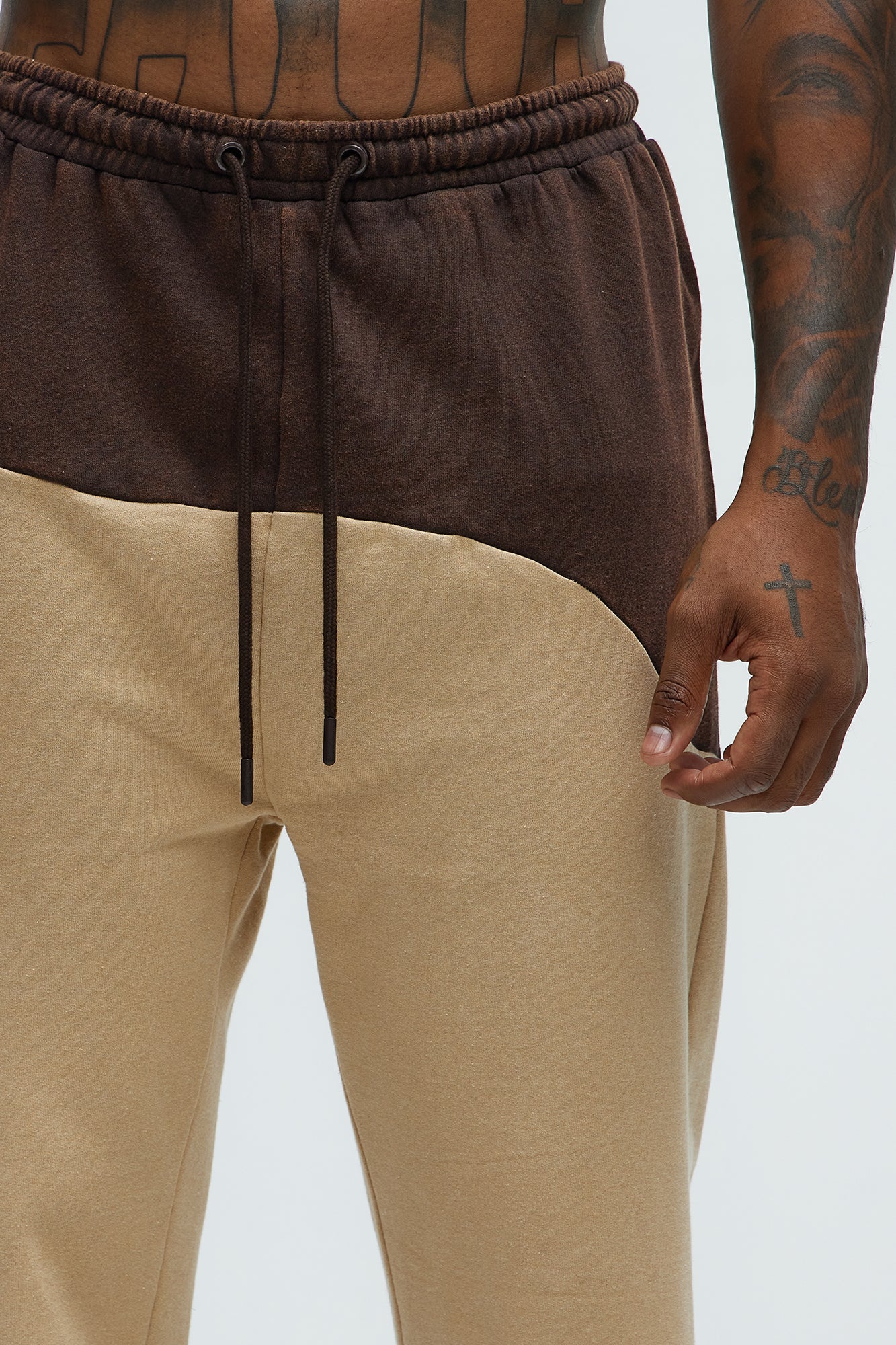 Washed Abstract Jogger - Brown - Image 4