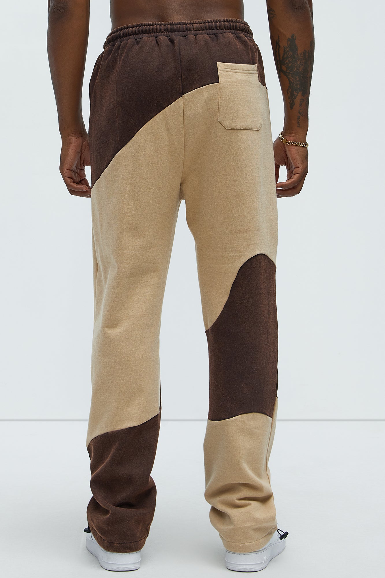 Washed Abstract Jogger - Brown - Image 5