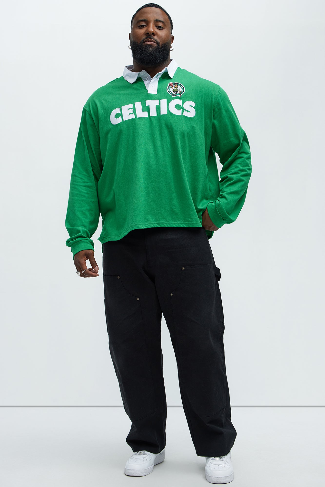 Celtics Flanker Long Sleeve Polo - Kelly Green - Image 6