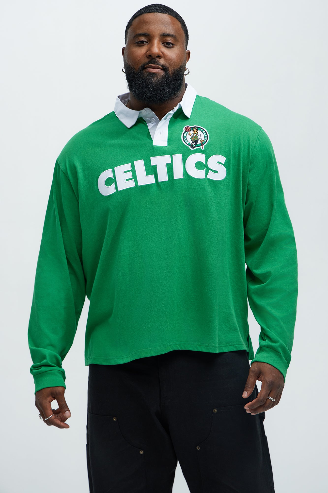 Celtics Flanker Long Sleeve Polo - Kelly Green - Image 5