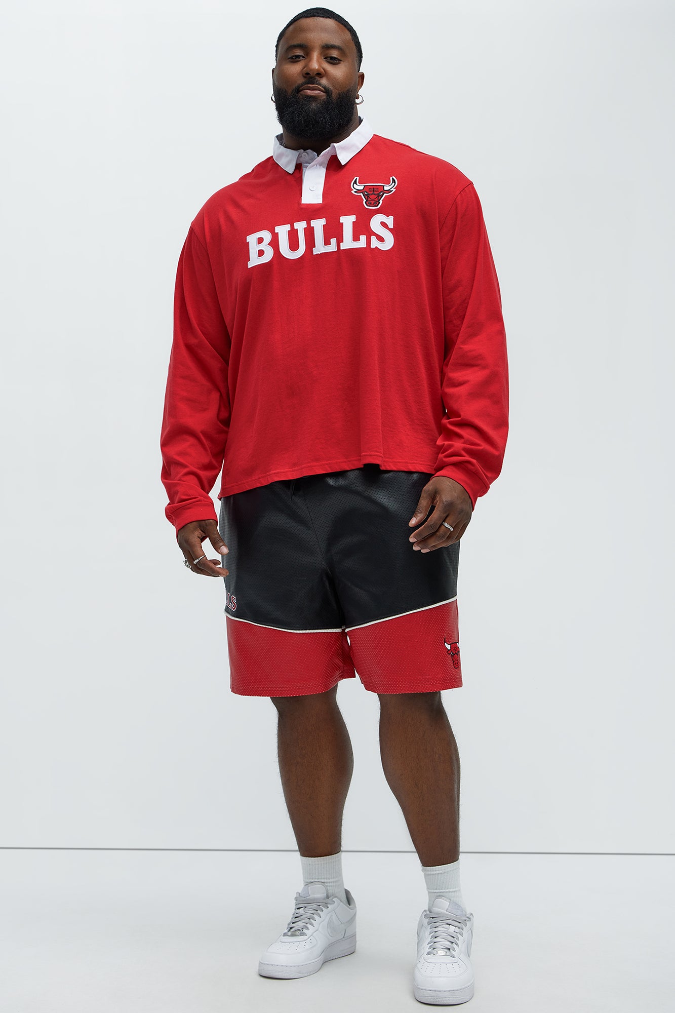 Bulls Flanker Long Sleeve Polo - Red - Image 6