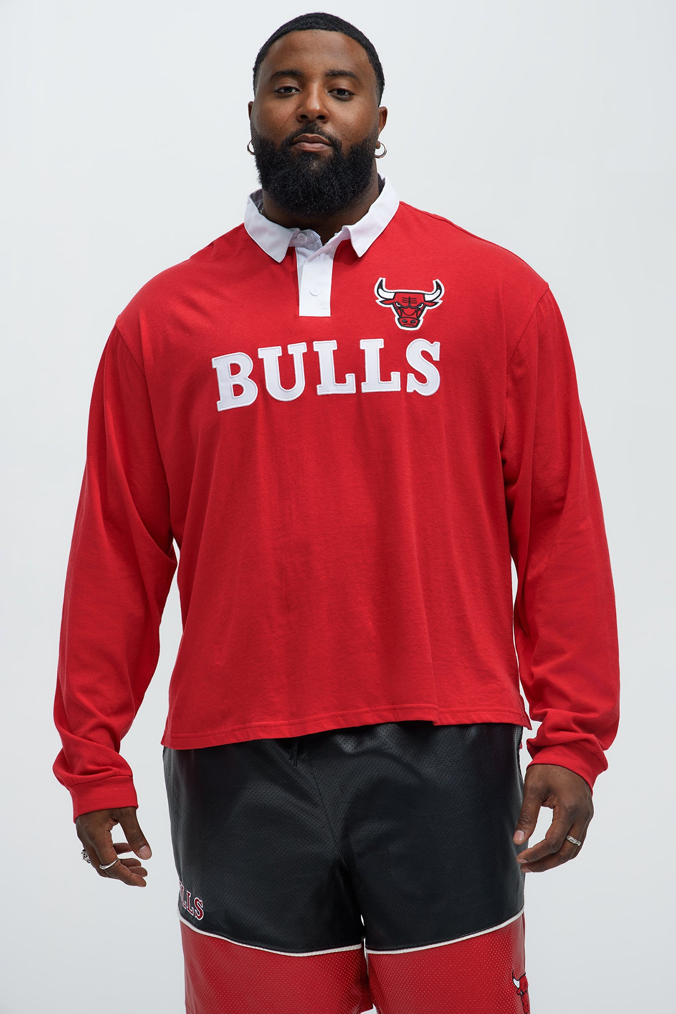 Bulls Flanker Long Sleeve Polo - Red - Image 5