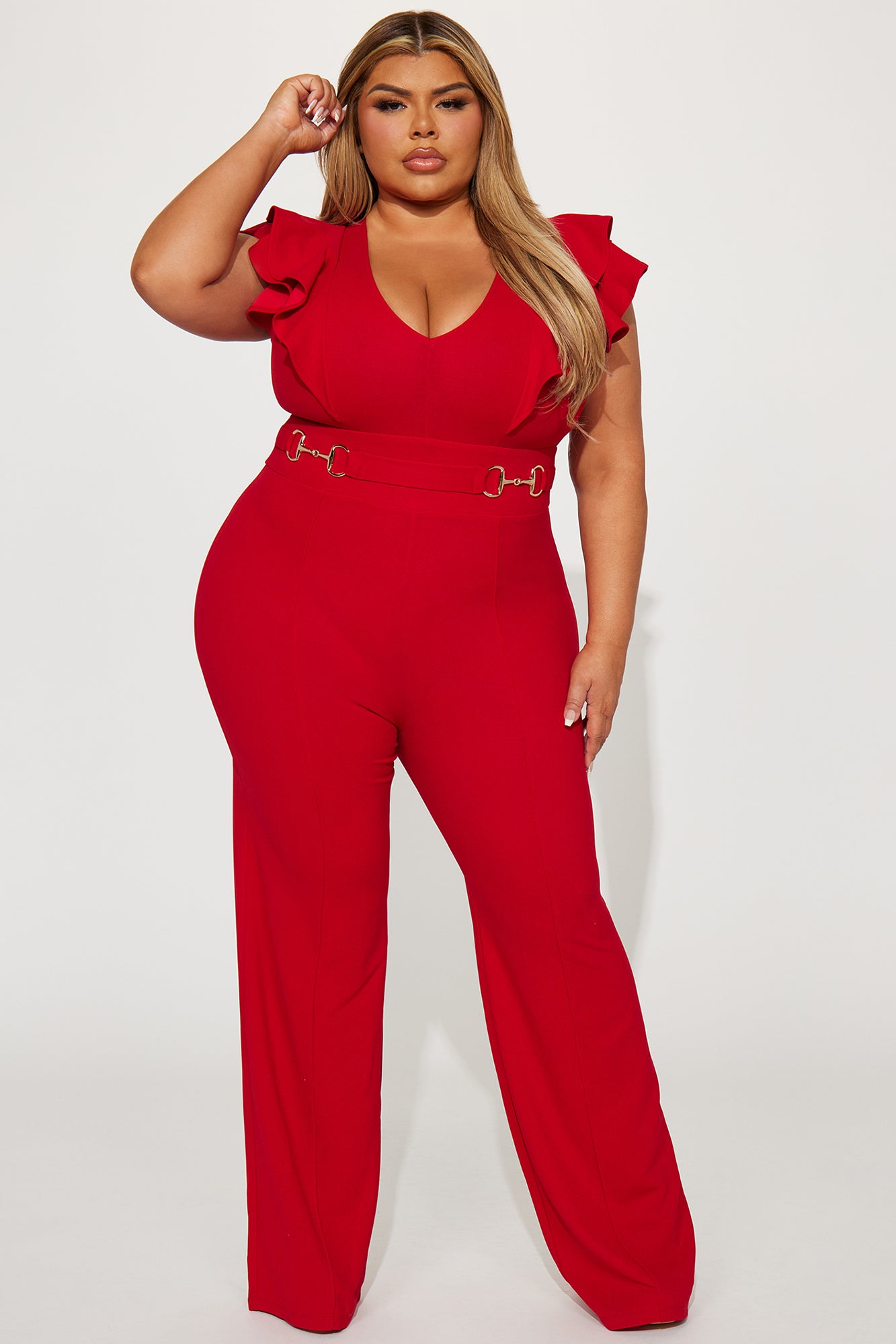 Class And Sass Jumpsuit - Red - Image 4