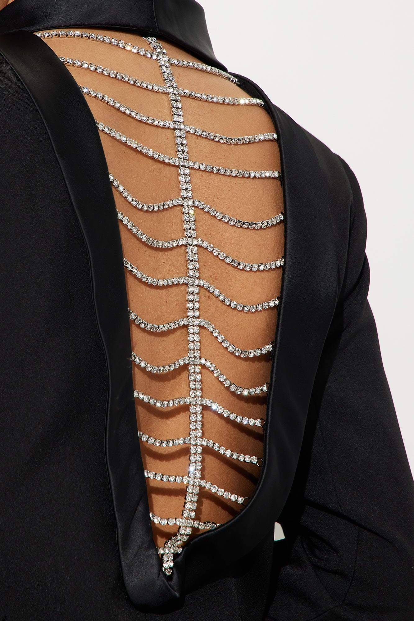 Cocktail Hour Rhinestone Blazer - Black - Image 4