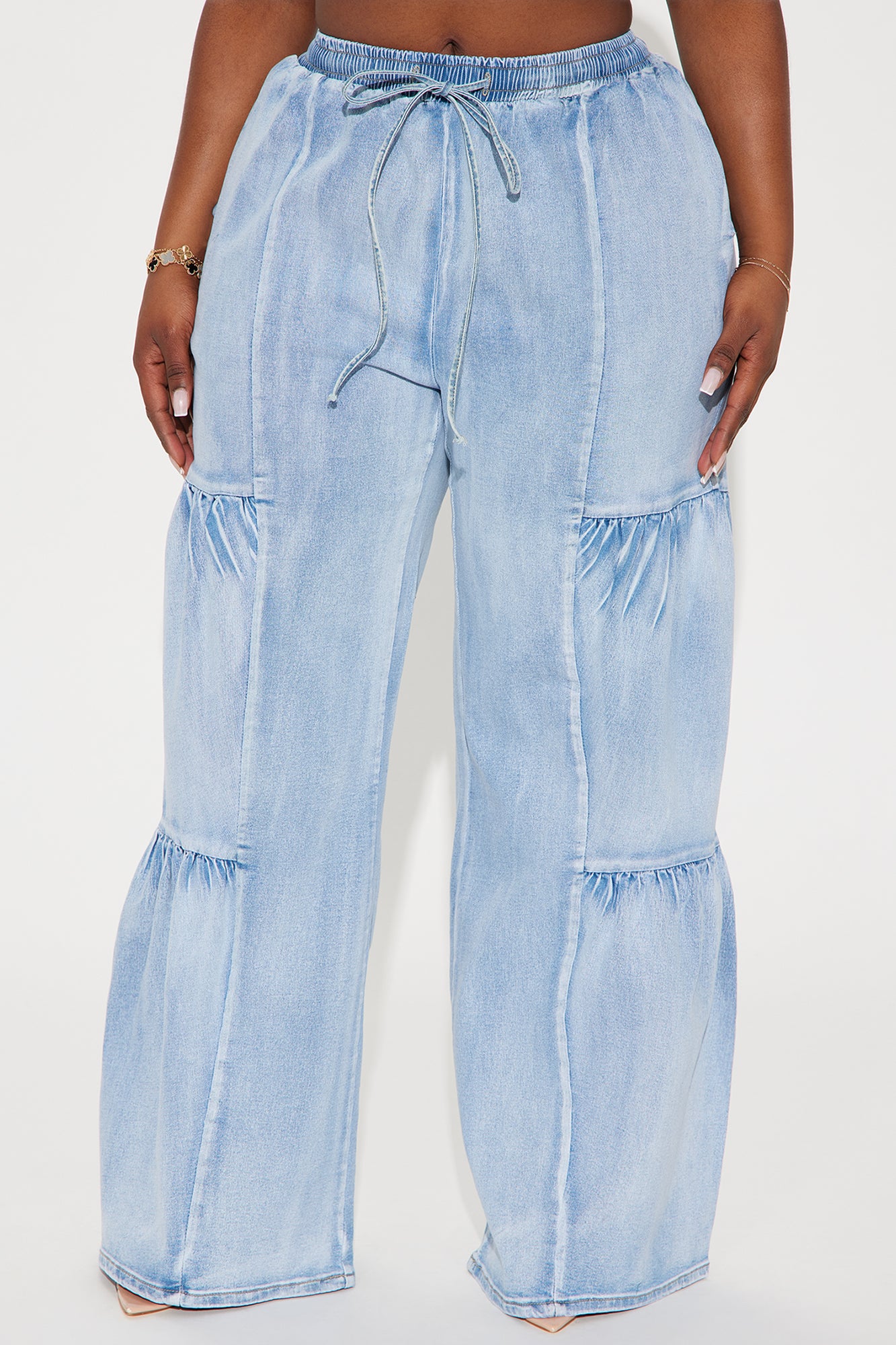 Goin With The Flow Easy Fit Jeans - Light Wash - Image 5