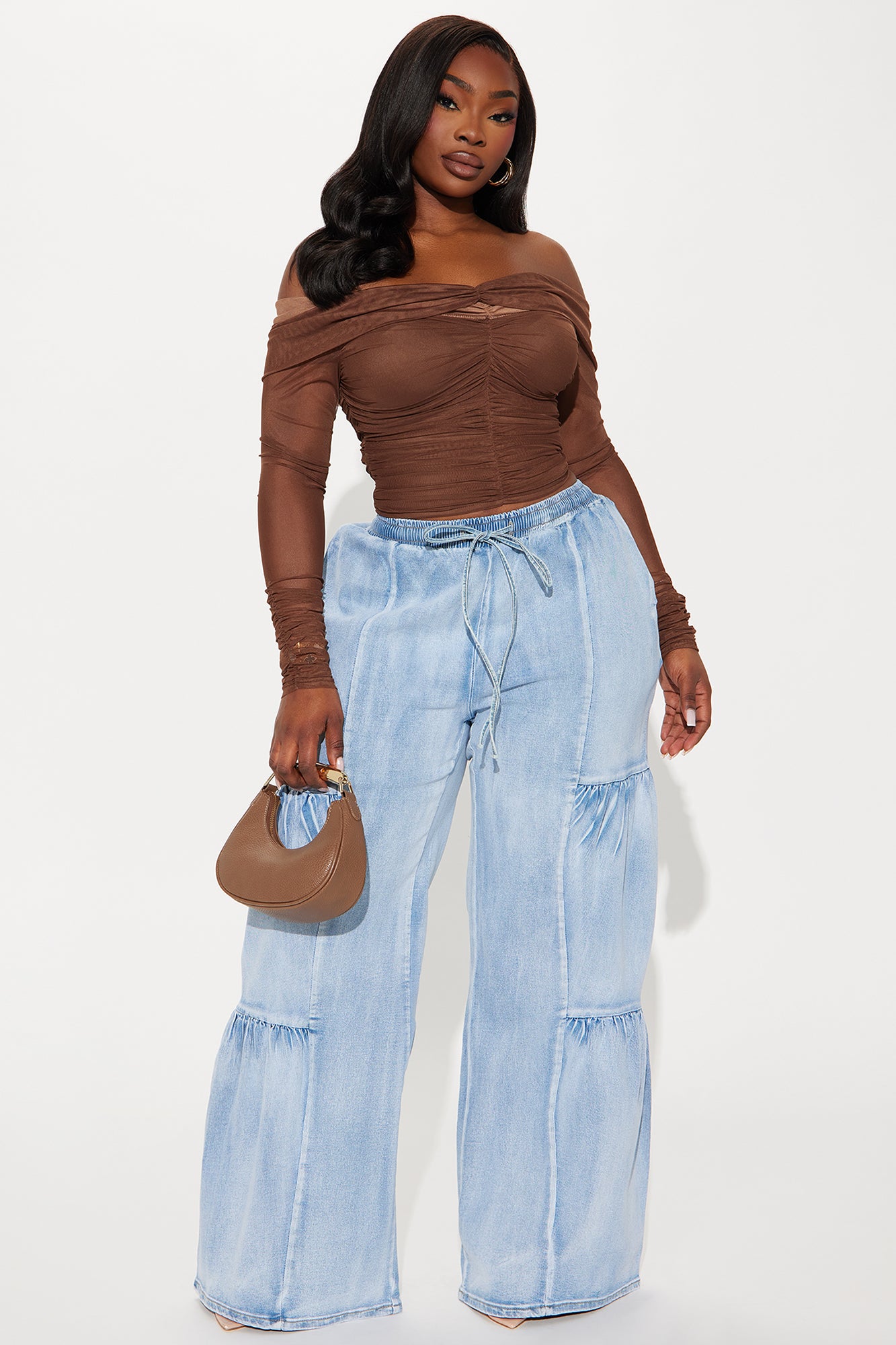 Goin With The Flow Easy Fit Jeans - Light Wash - Image 4