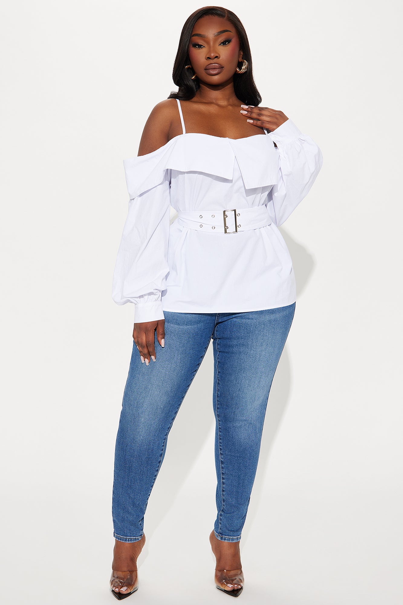 Aeryon Poplin Top - White - Image 5