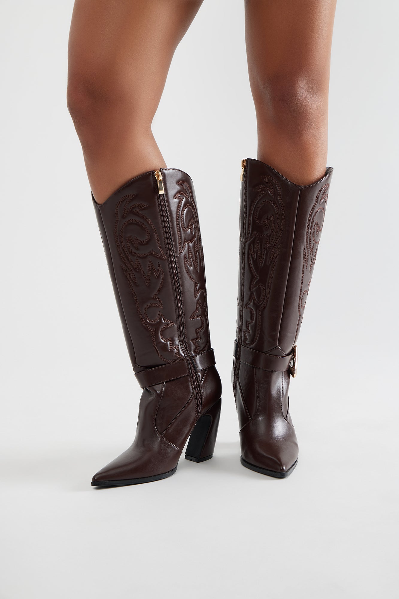 Andy Cowboy Boots - Brown - Image 4