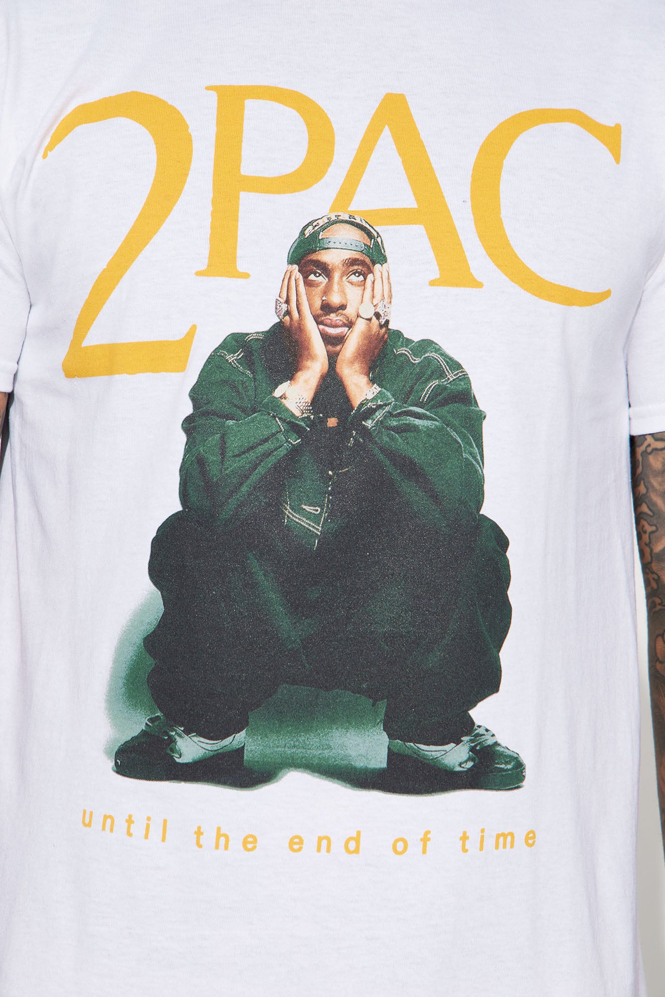 Tupac Until The End Of Time Short Sleeve Tee - White - Image 3