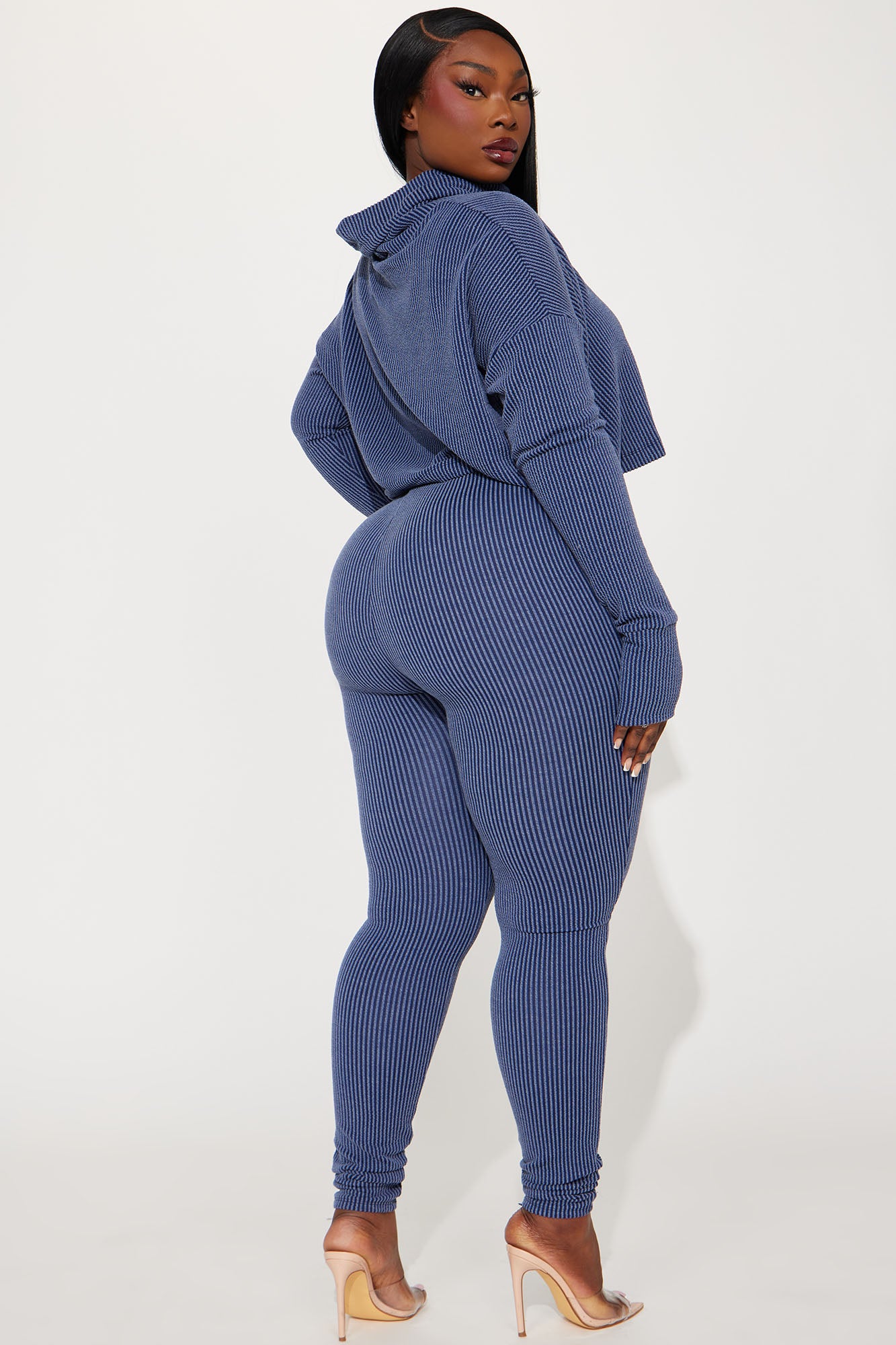 Thinking It Over 2 Piece Jumpsuit Set - Navy - Image 6