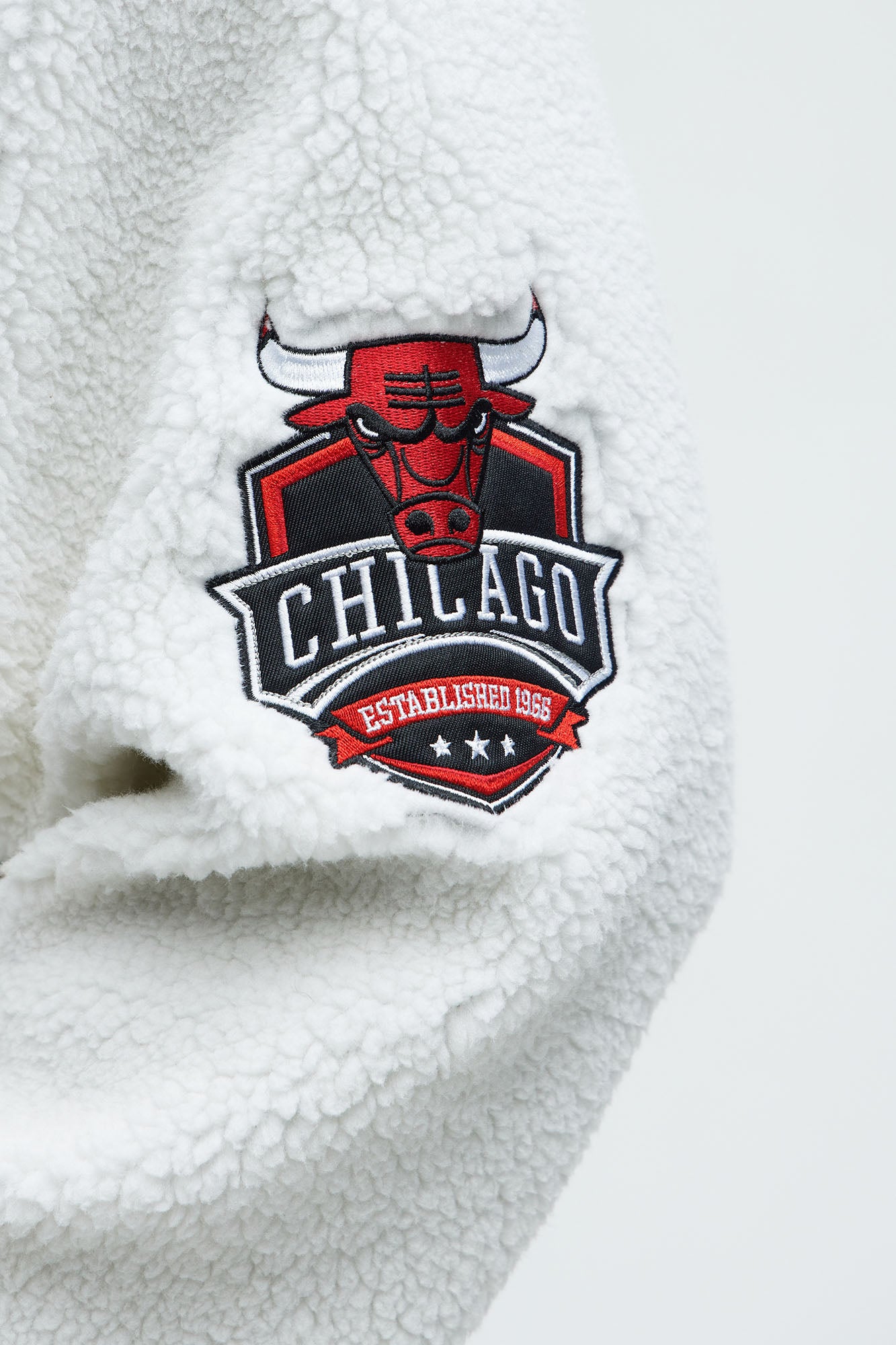 Bulls Sherpa Hoodie - White - Image 4