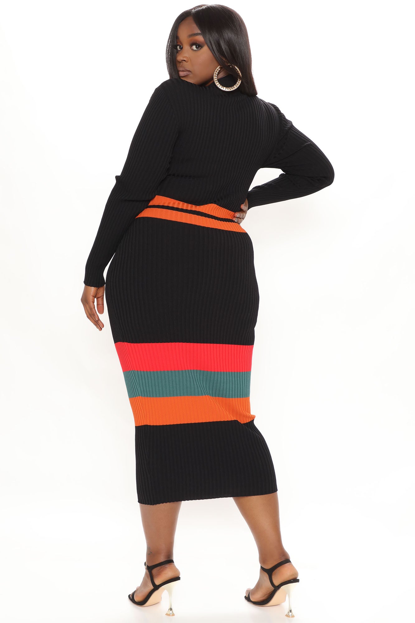 Amazing Grace Sweater Midi Dress - Black/combo - Image 7