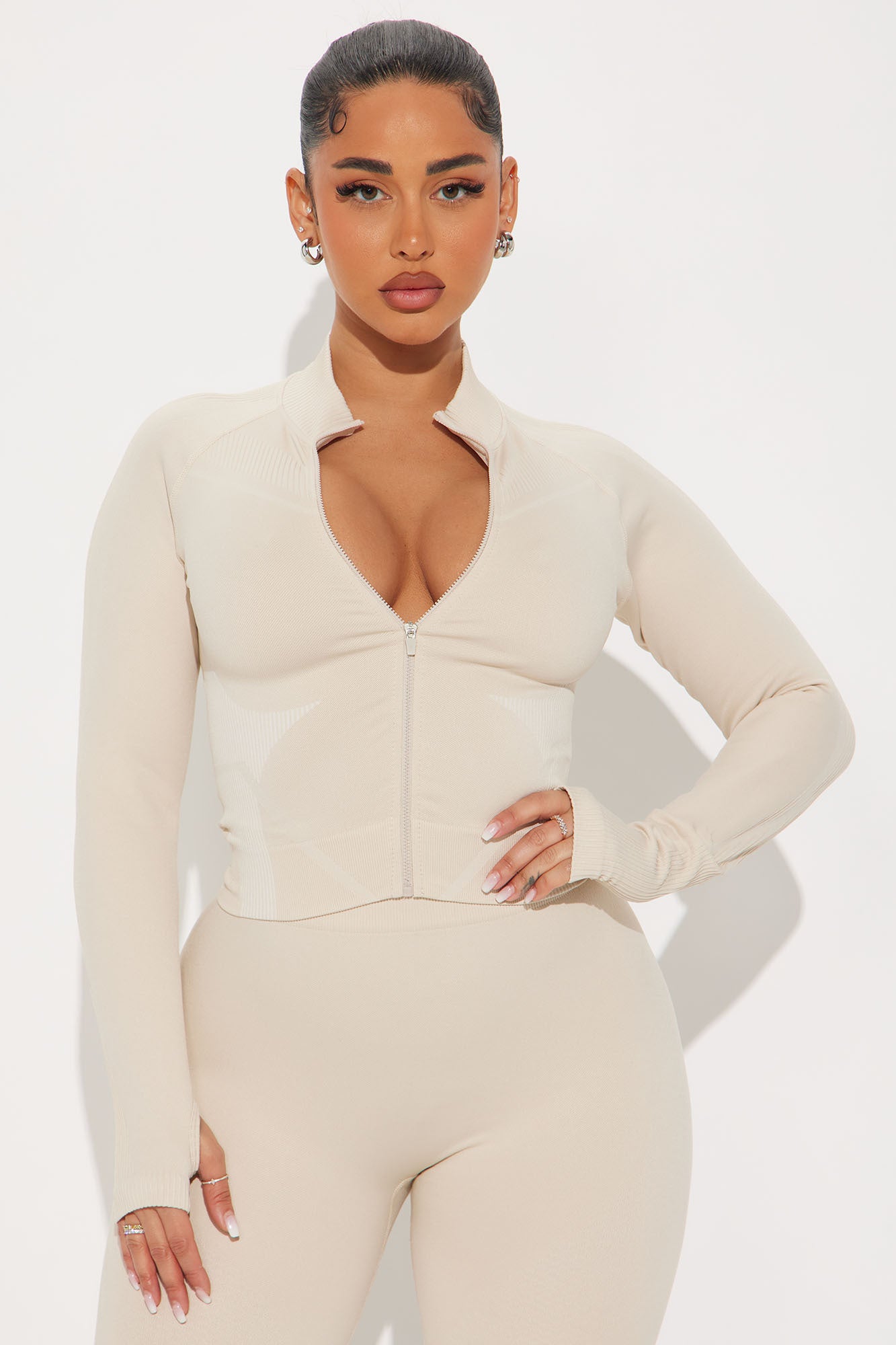 Faye Shaping Active Set - Light Taupe - Image 3