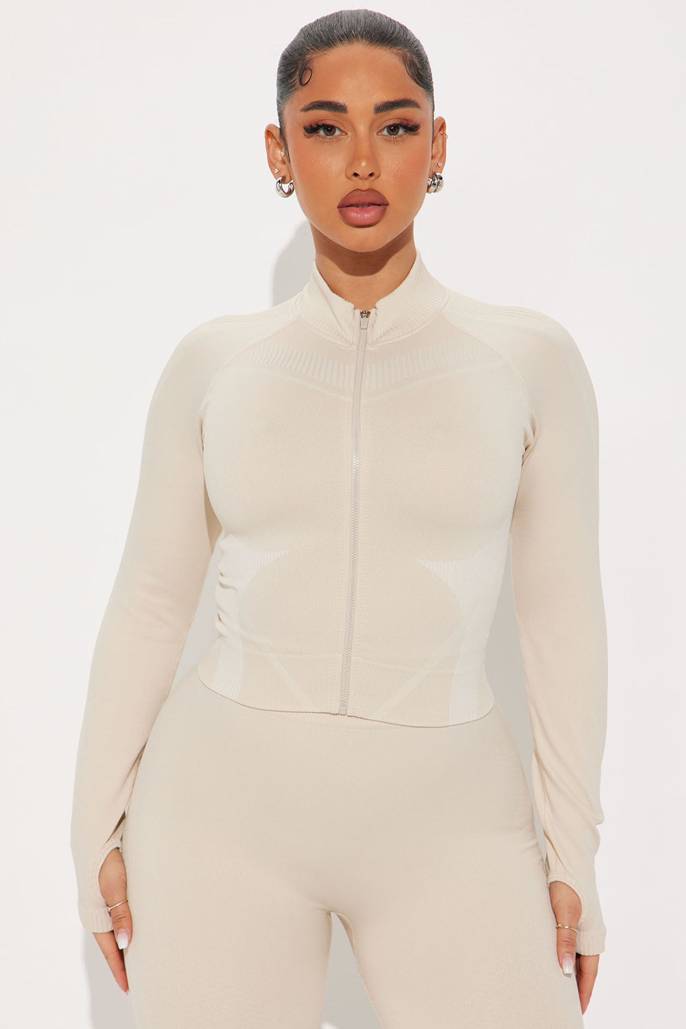 Faye Shaping Active Set - Light Taupe - Image 4