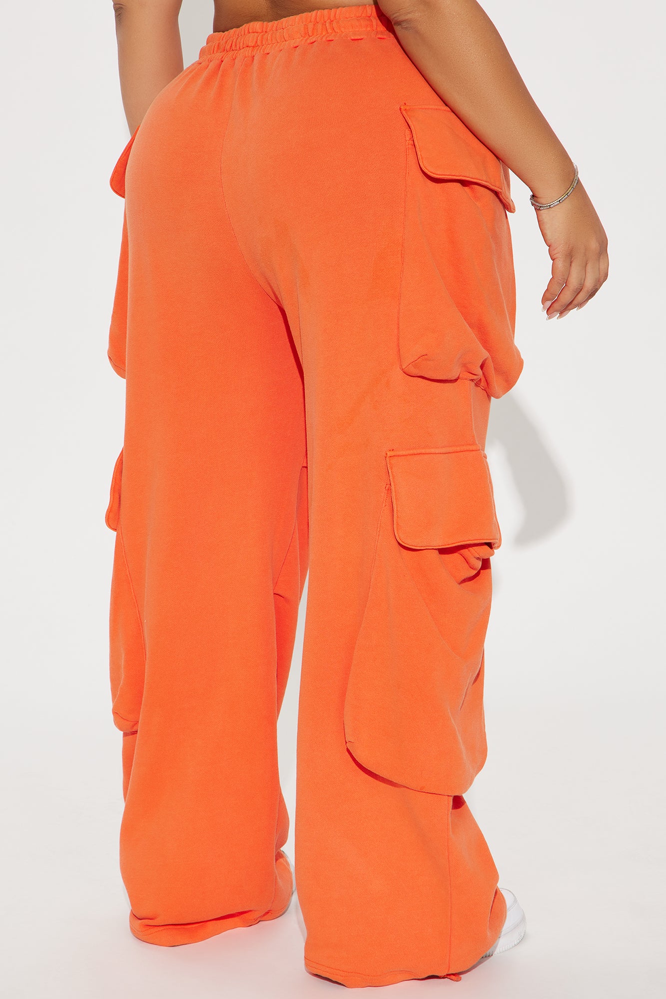 Kayla Cargo Sweatpants - Orange - Image 8