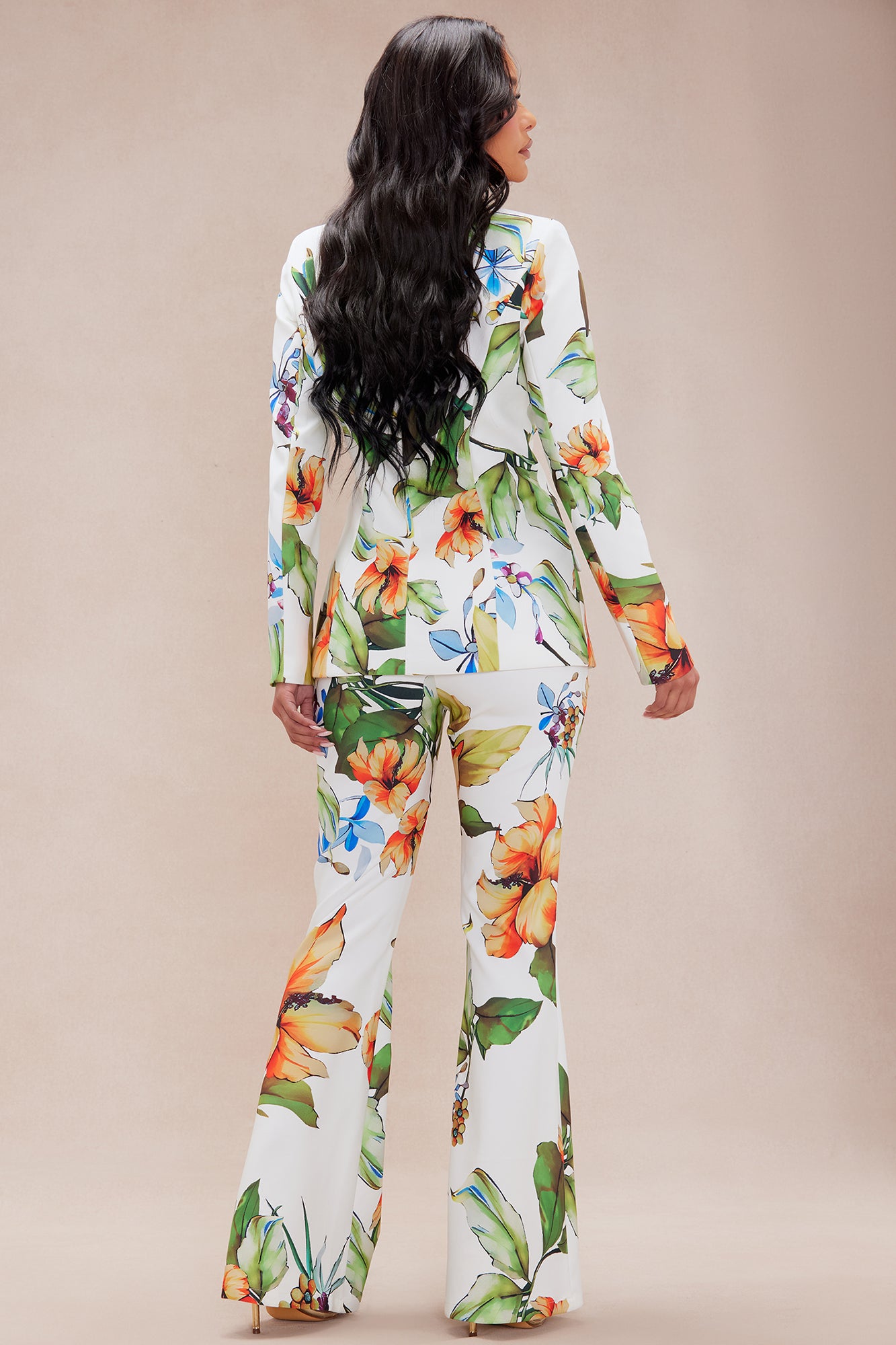 Poppy Blazer Suit Set - White/combo - Image 4