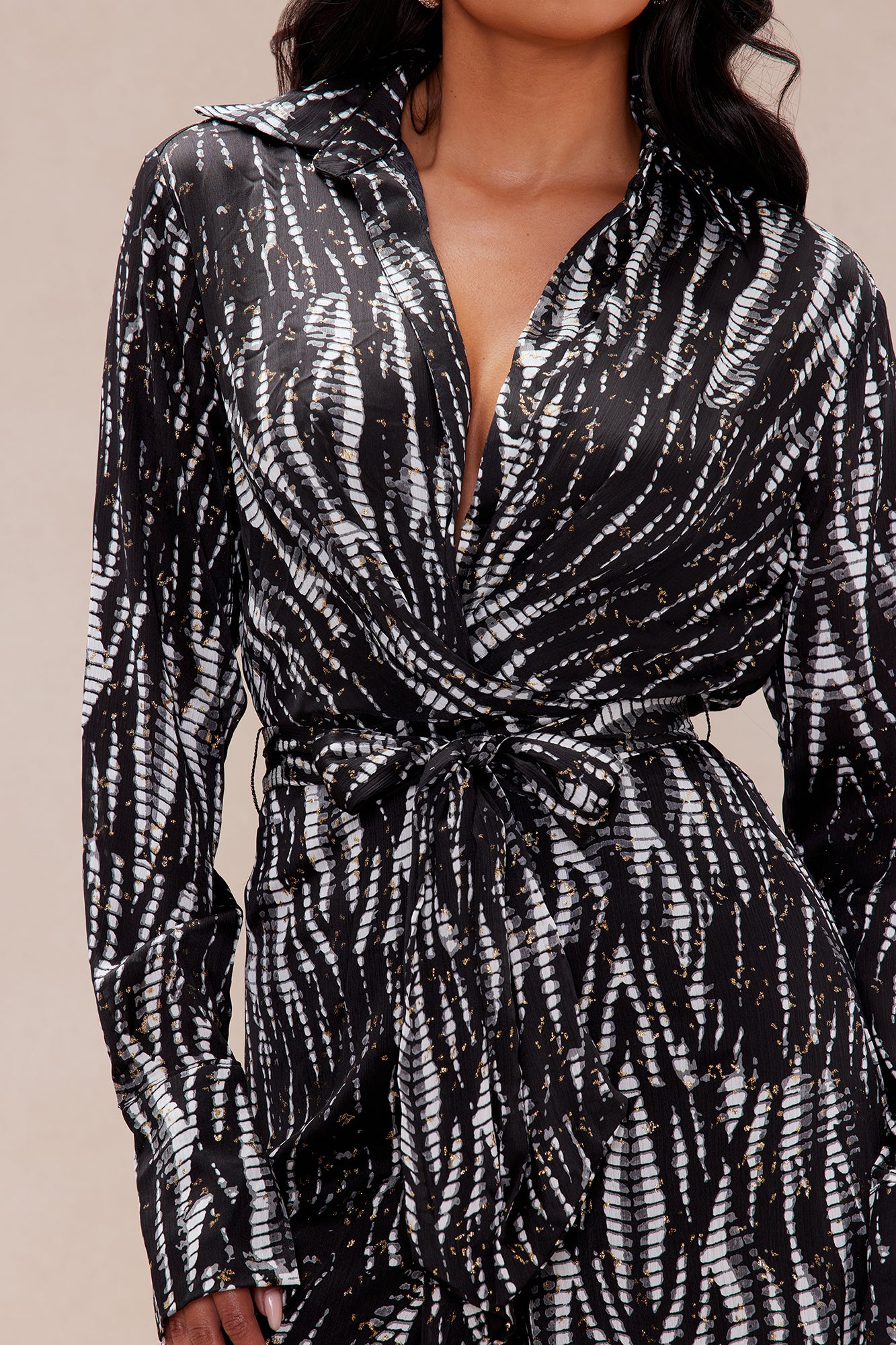Sharlene Wide Leg Jumpsuit - Black/combo - Image 3