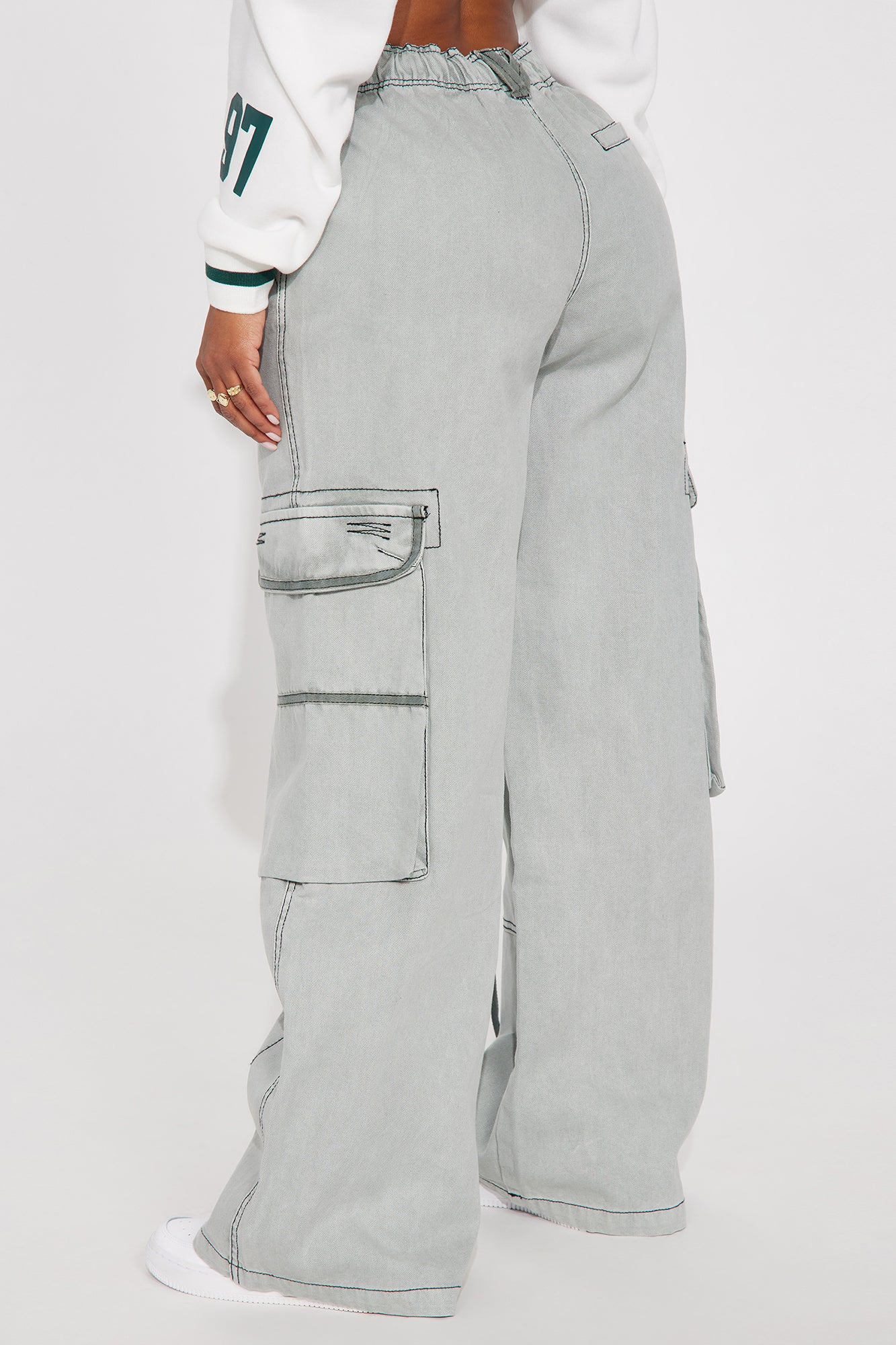 Think Twice Cargo Pant - Grey - Image 3