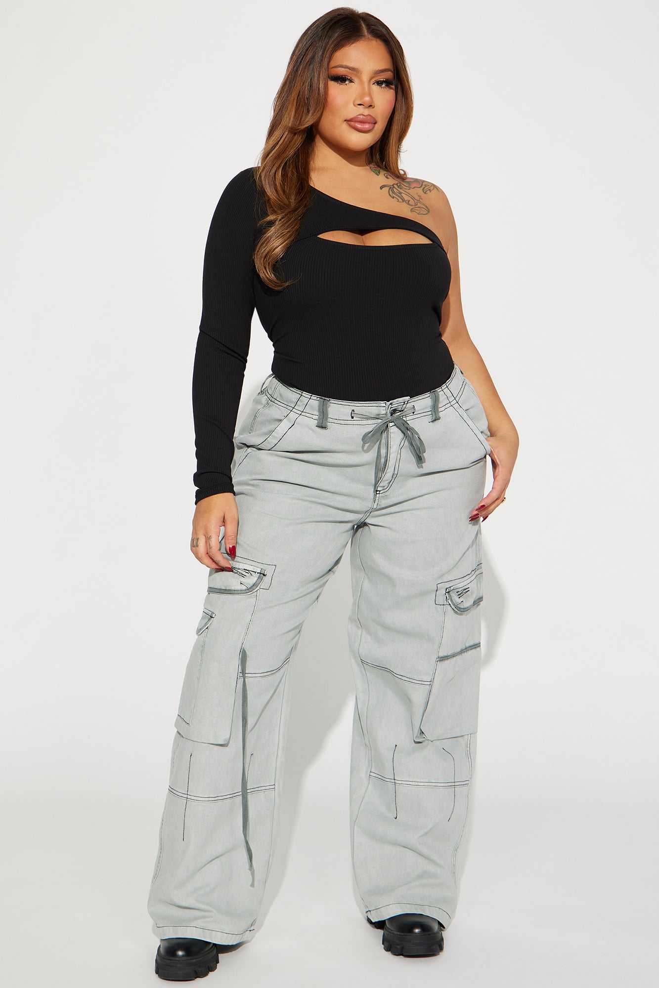 Think Twice Cargo Pant - Grey - Image 4