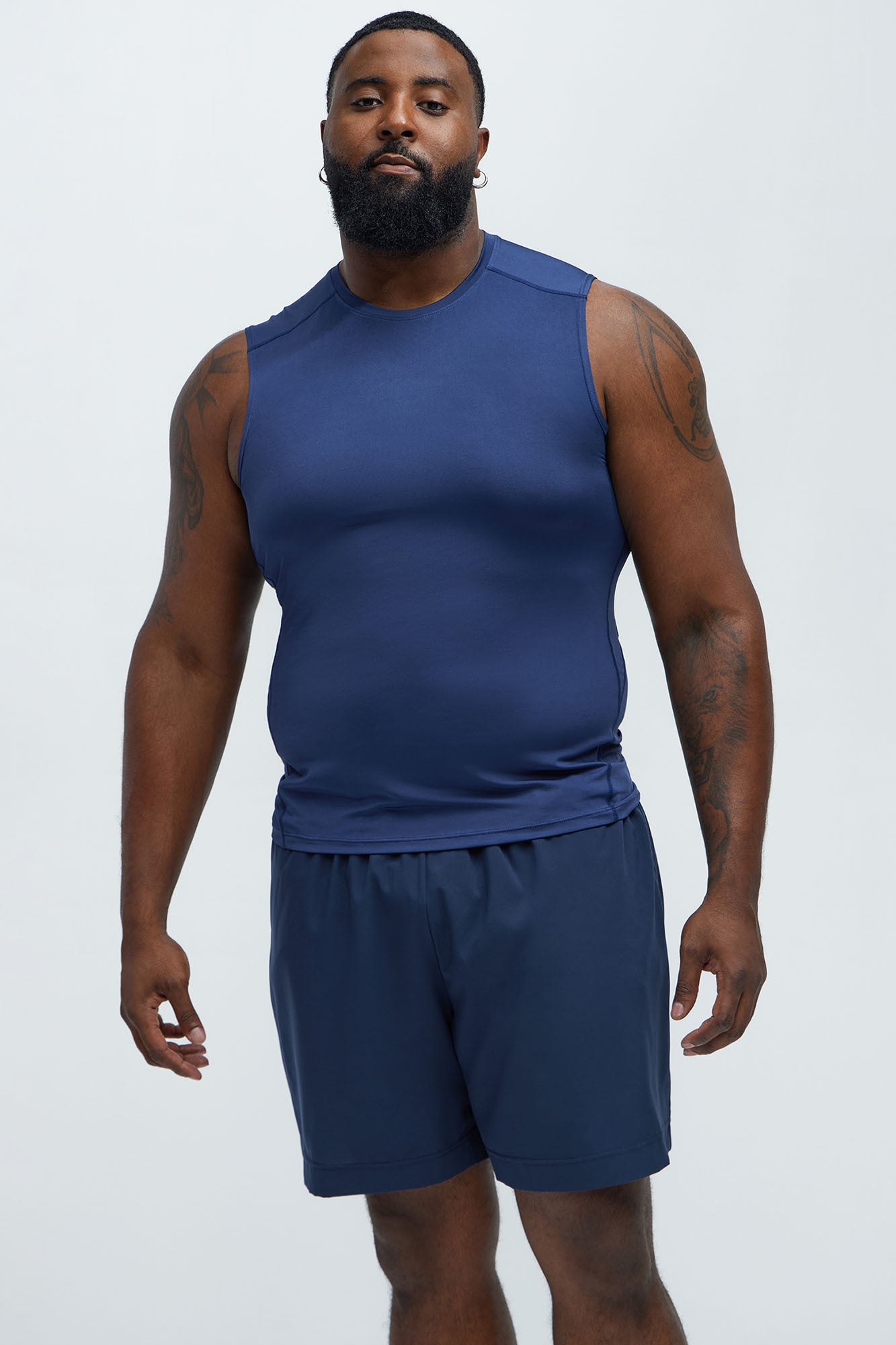 Vital Compression Cut Off Tee - Blue - Image 5