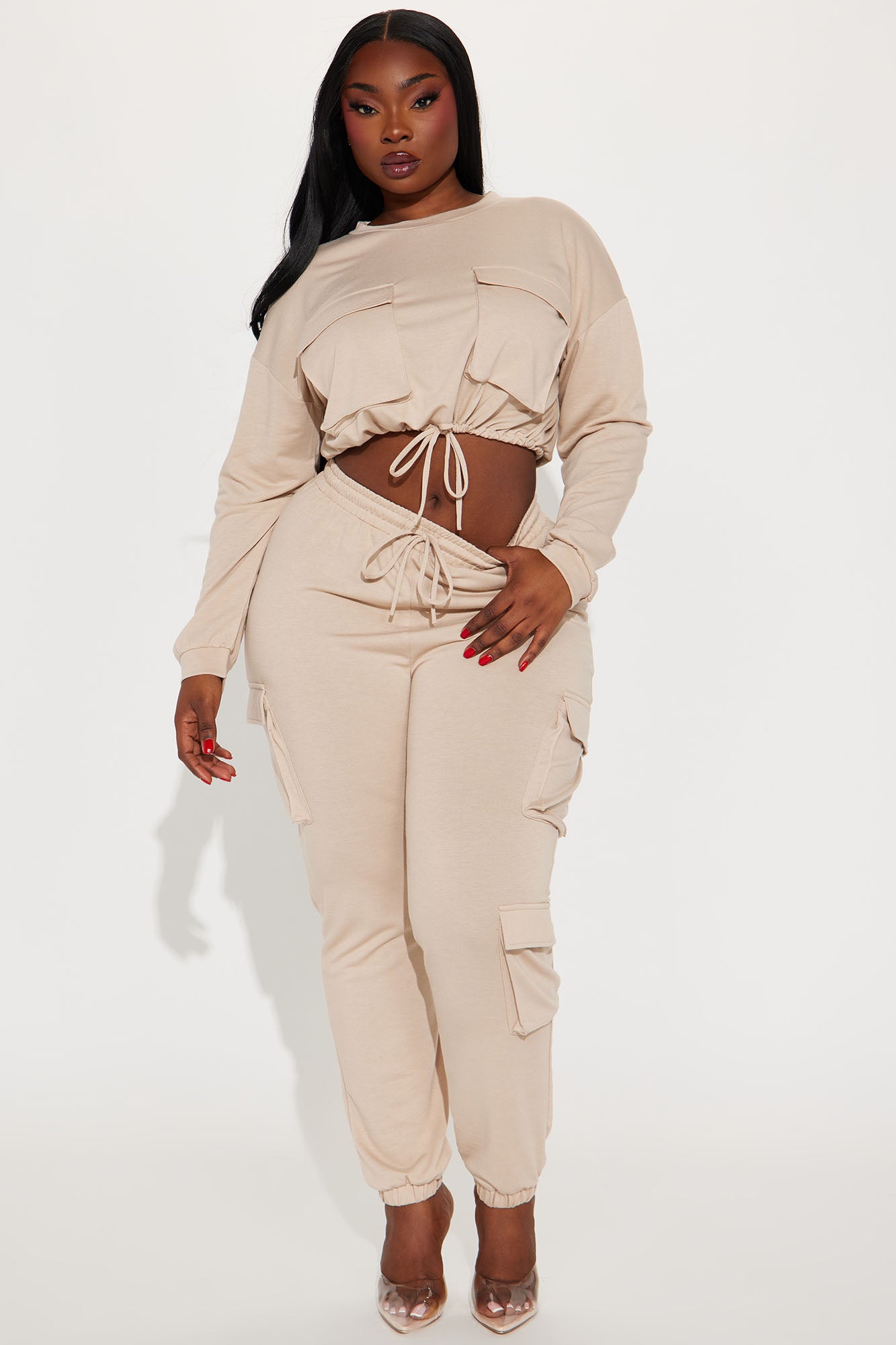 Finding Time Jogger Set  - Taupe - Image 4
