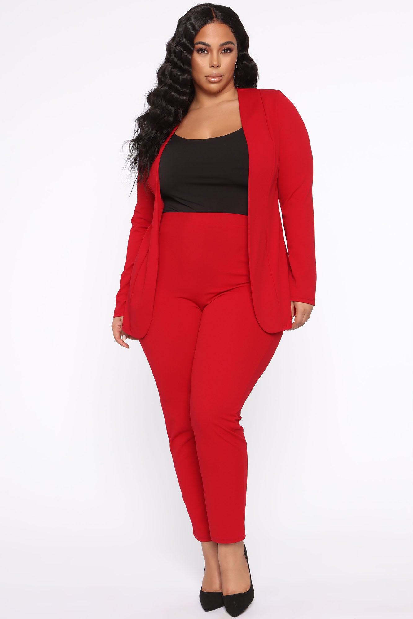 Payin' It Forward Blazer Set - Red - Image 10