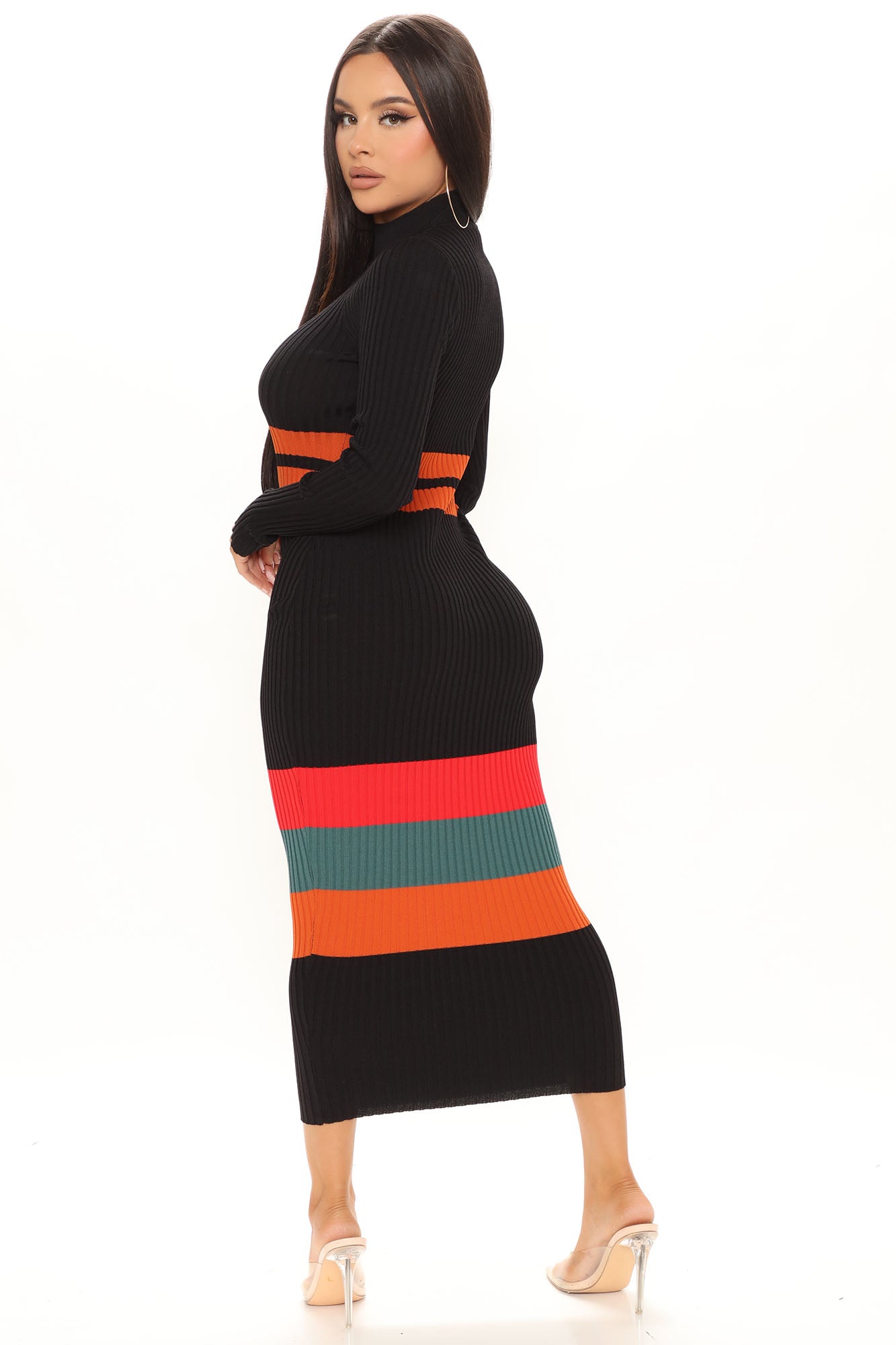 Amazing Grace Sweater Midi Dress - Black/combo - Image 3