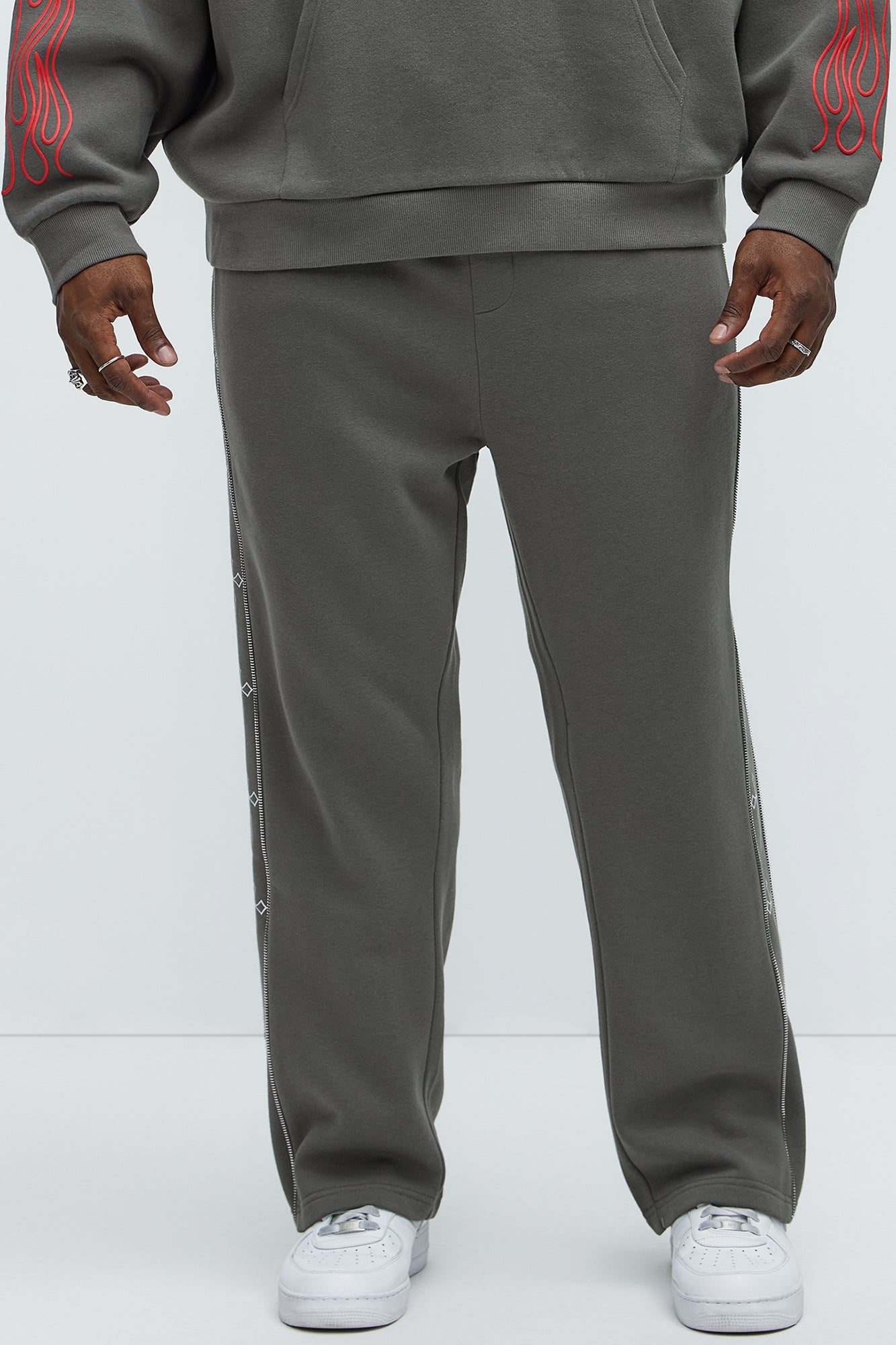 Tyson Cross Straight Sweatpants - Grey - Image 7