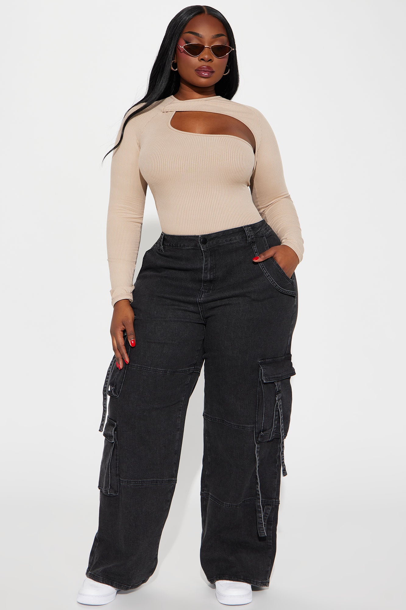 Desi Mineral Wash Cargo Pant - Black - Image 4