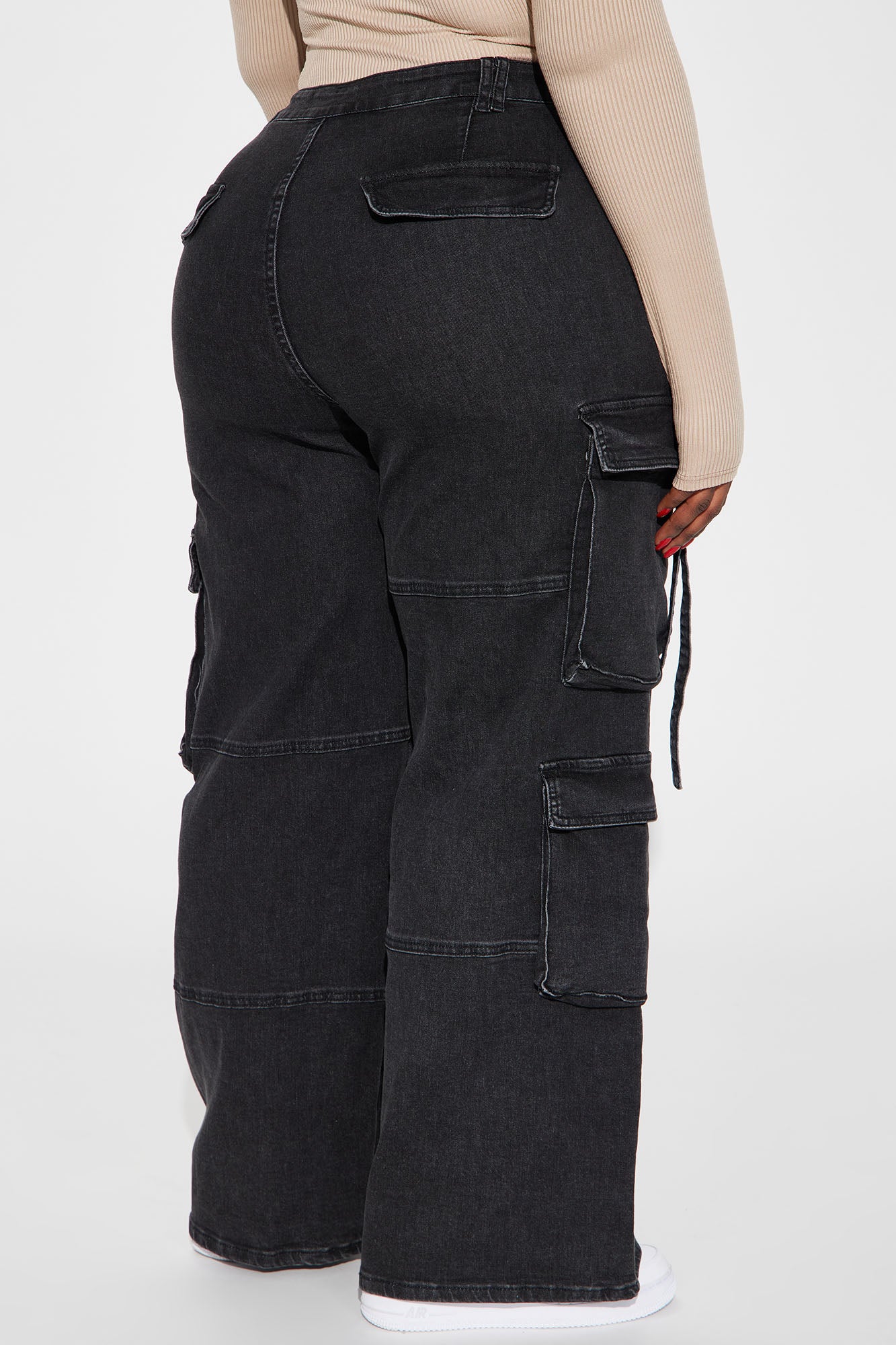 Desi Mineral Wash Cargo Pant - Black - Image 6