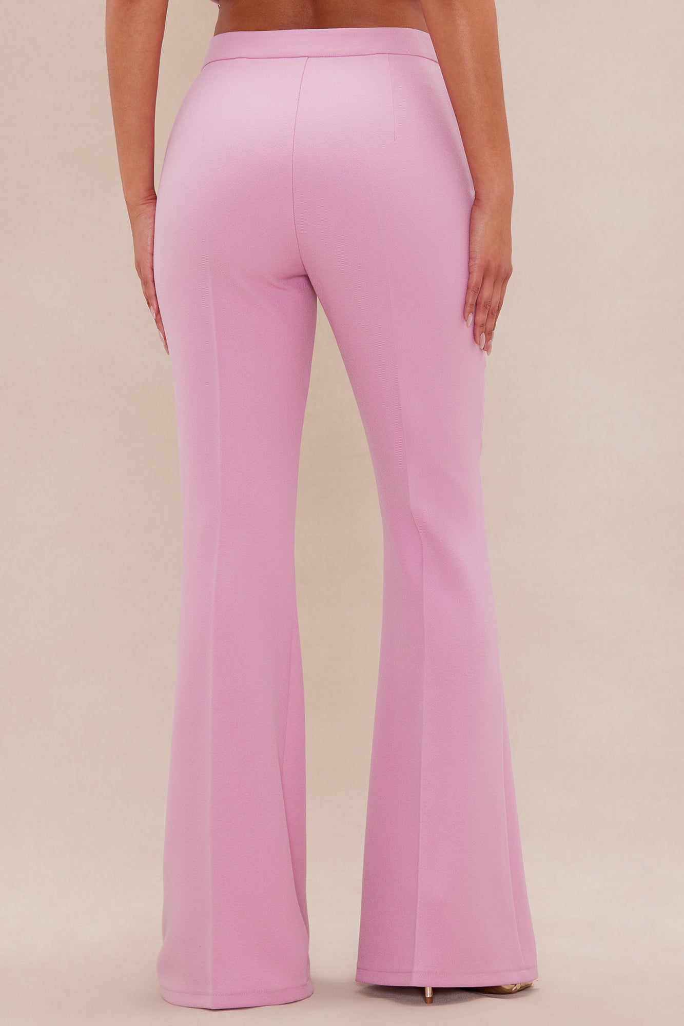 Crishelle Tailored Flare Pant - Pink - Image 3