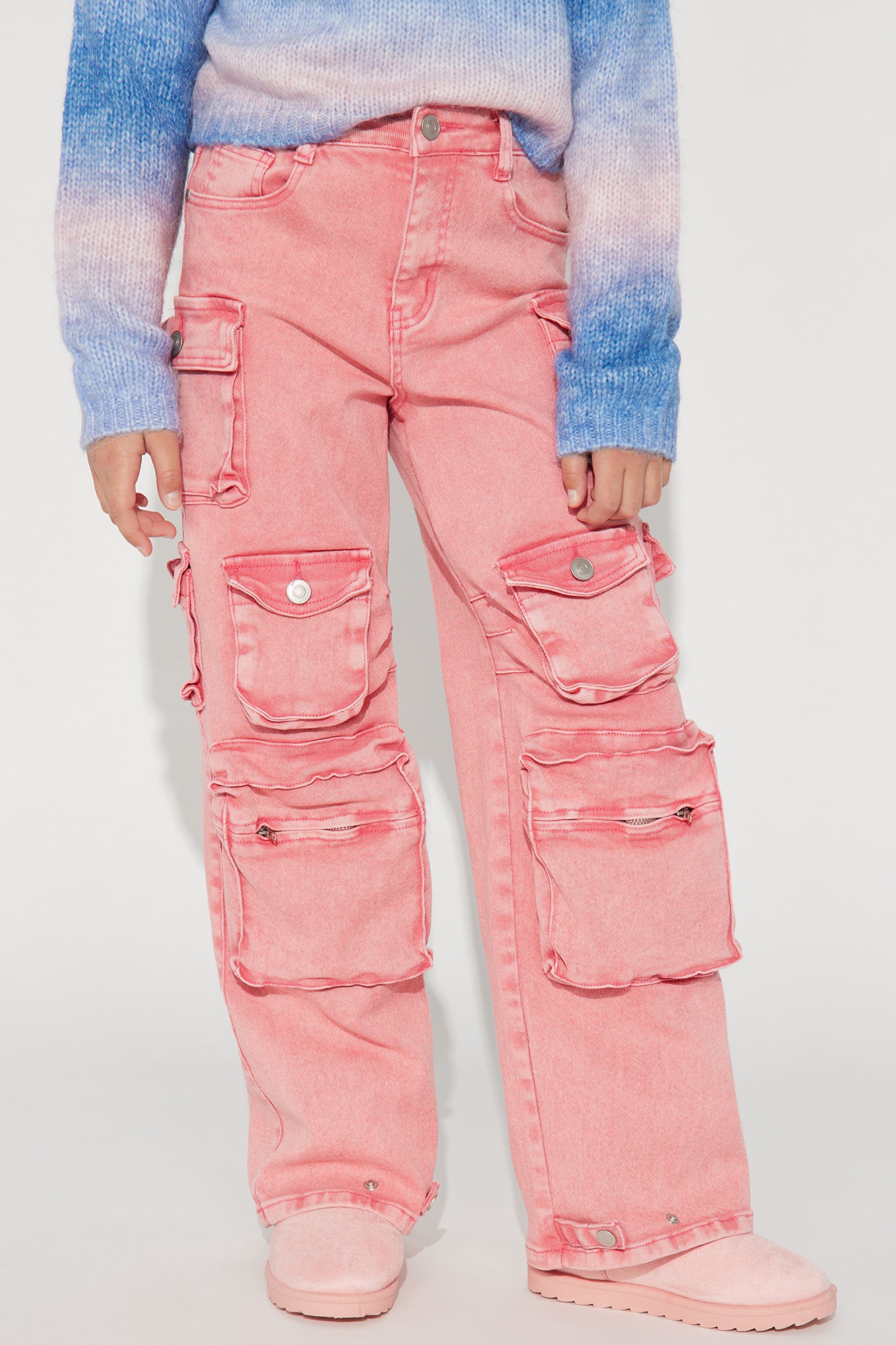 Mini Billie Cargo Jeans - Pink - Image 3