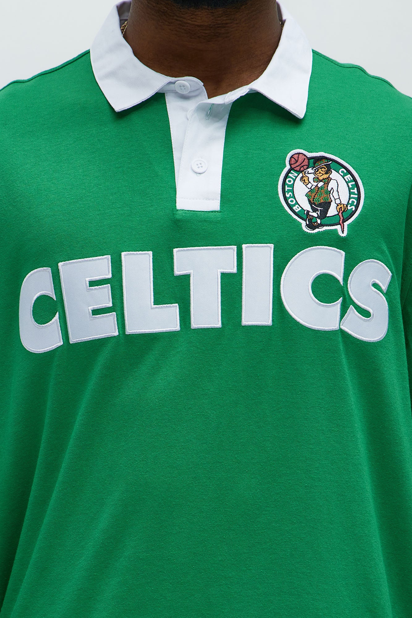 Celtics Flanker Long Sleeve Polo - Kelly Green - Image 4