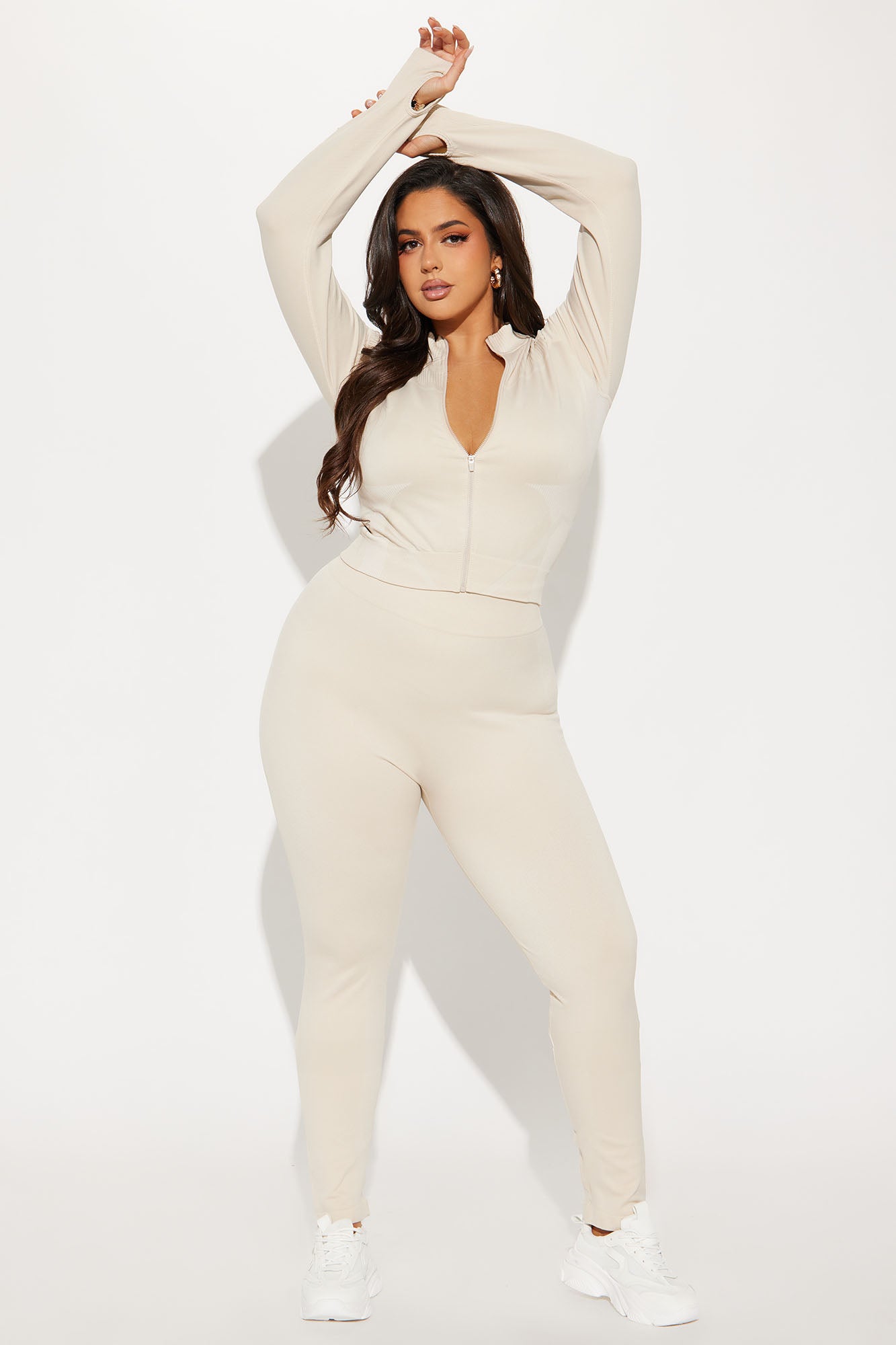 Faye Shaping Active Set - Light Taupe - Image 6