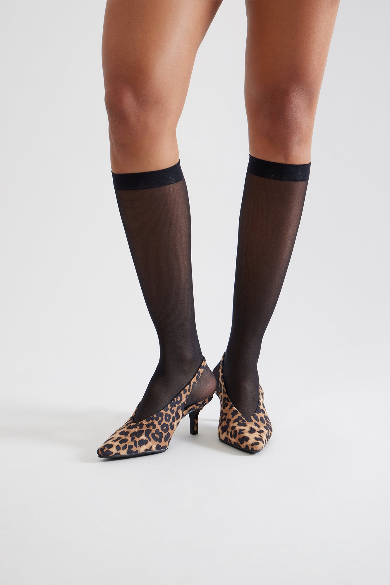 Azuka Slingback Mid Heels Pumps - Leopard - Image 5