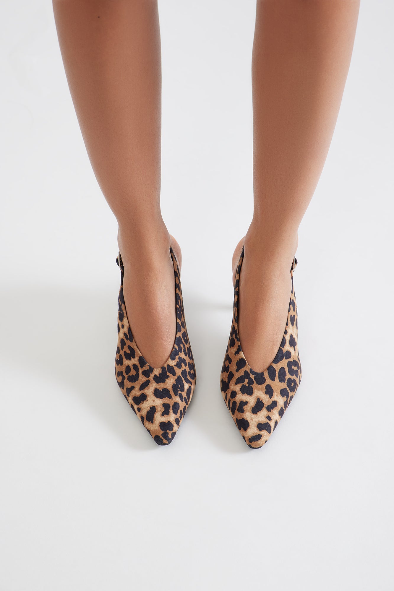 Azuka Slingback Mid Heels Pumps - Leopard - Image 4
