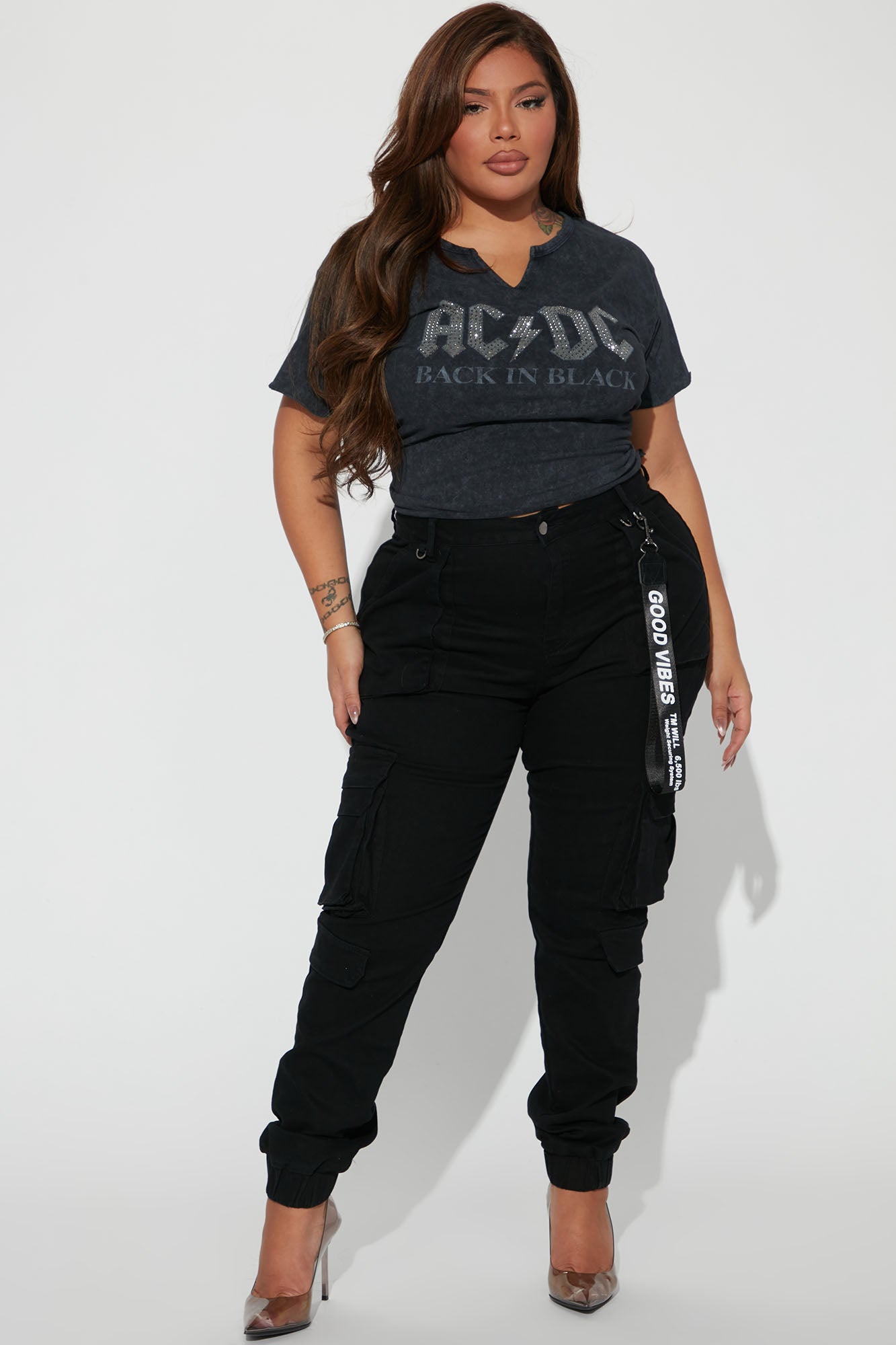 Good Vibes Cargo Jogger - Black - Image 5